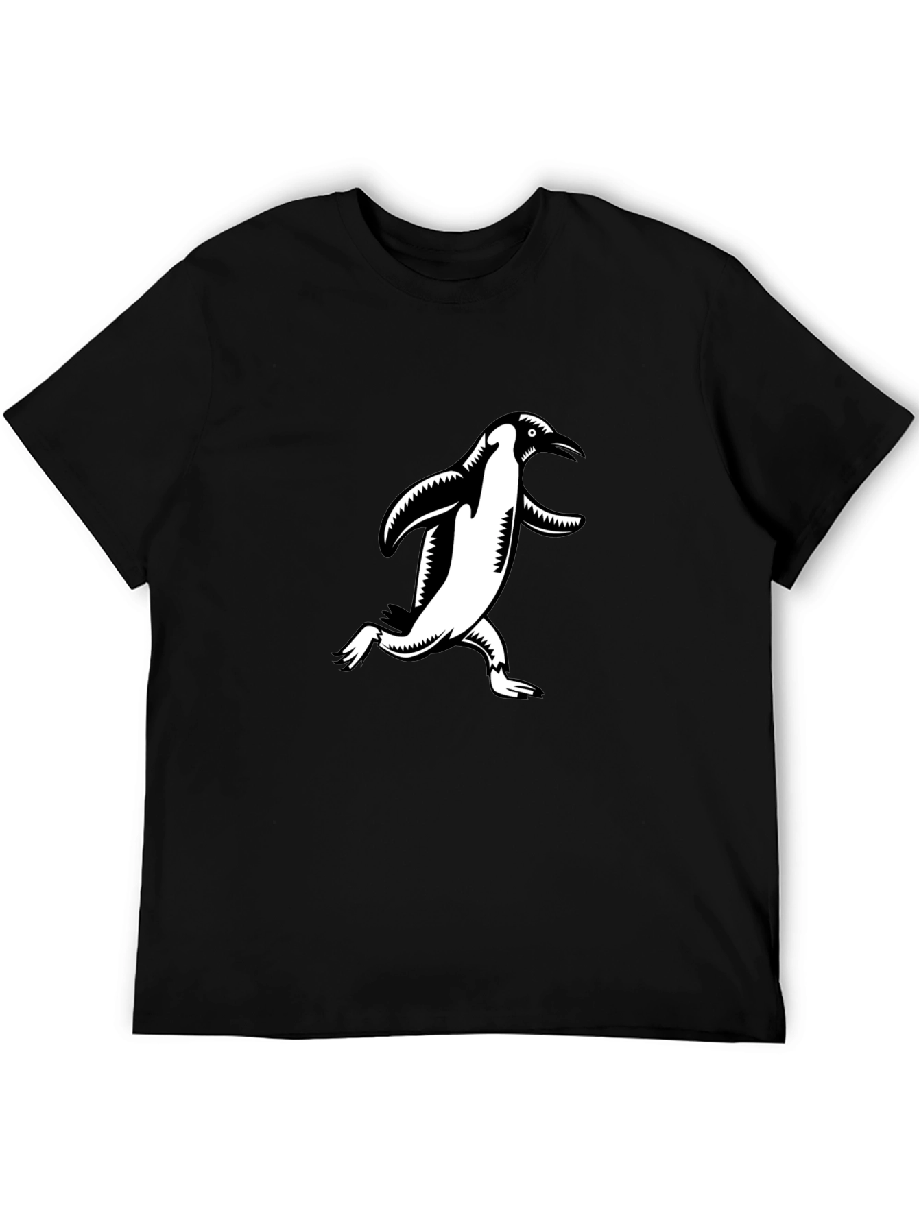 Penguin Graphic Tee - Black Cotton