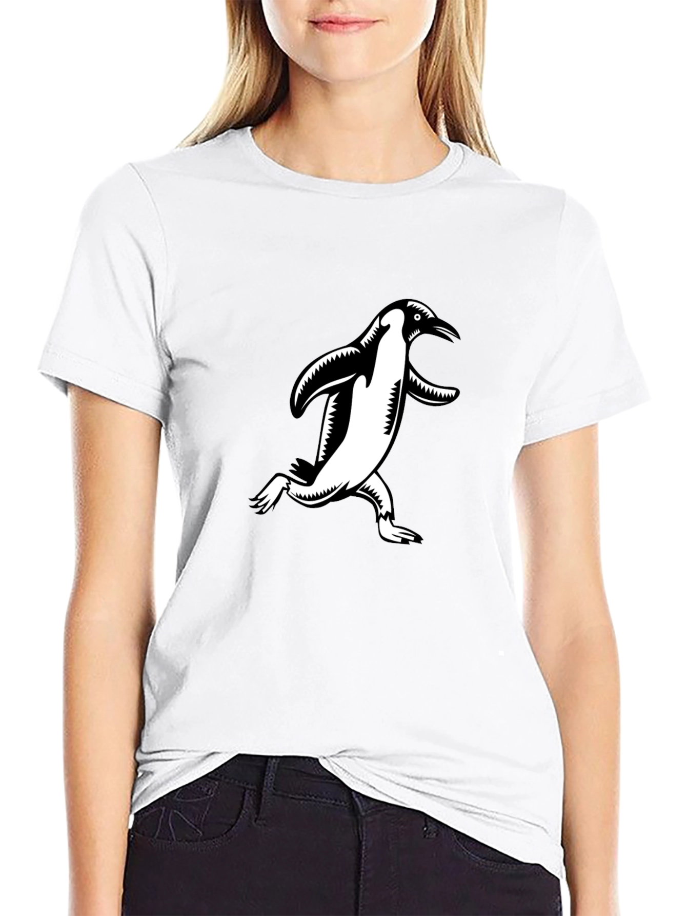 Penguin Graphic Tee - Black Cotton