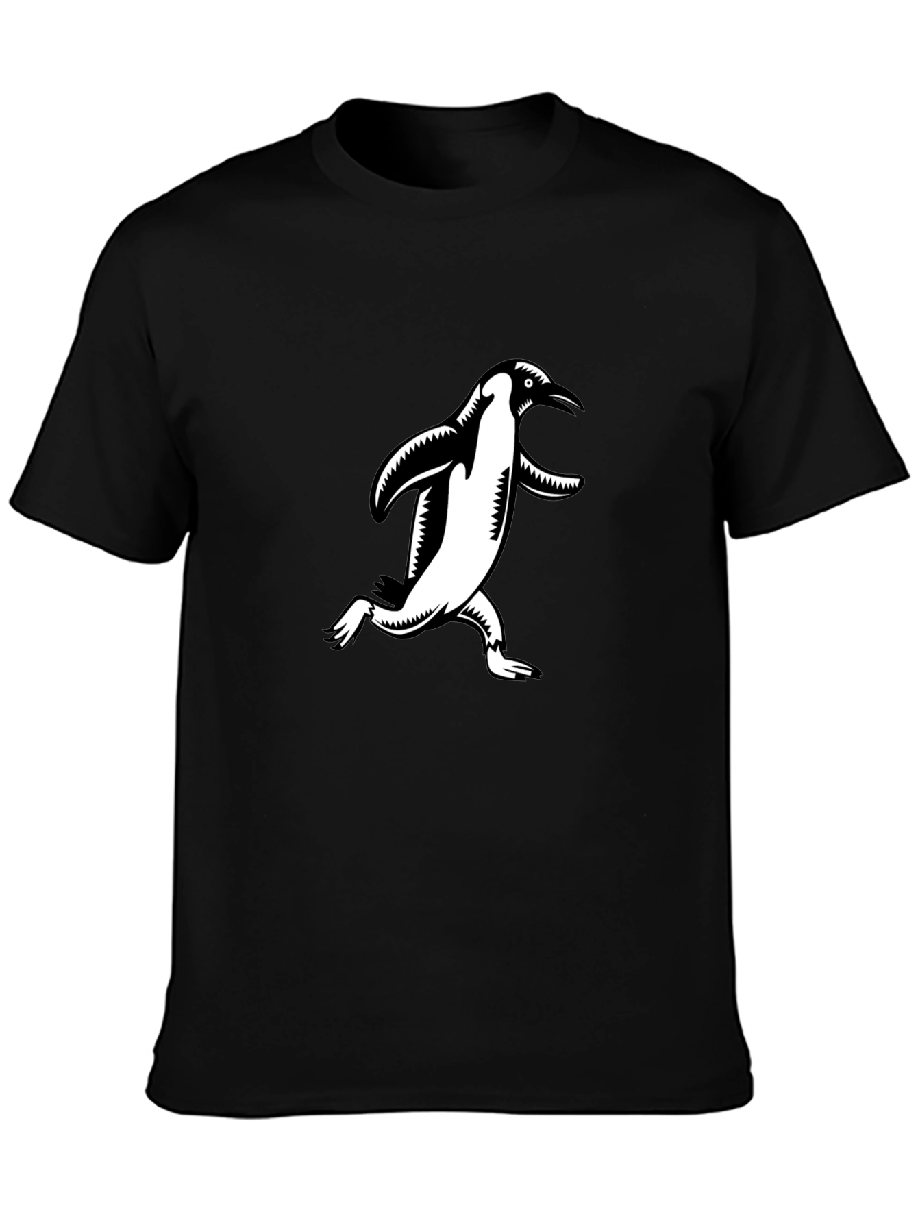 Penguin Graphic Tee - Black Cotton