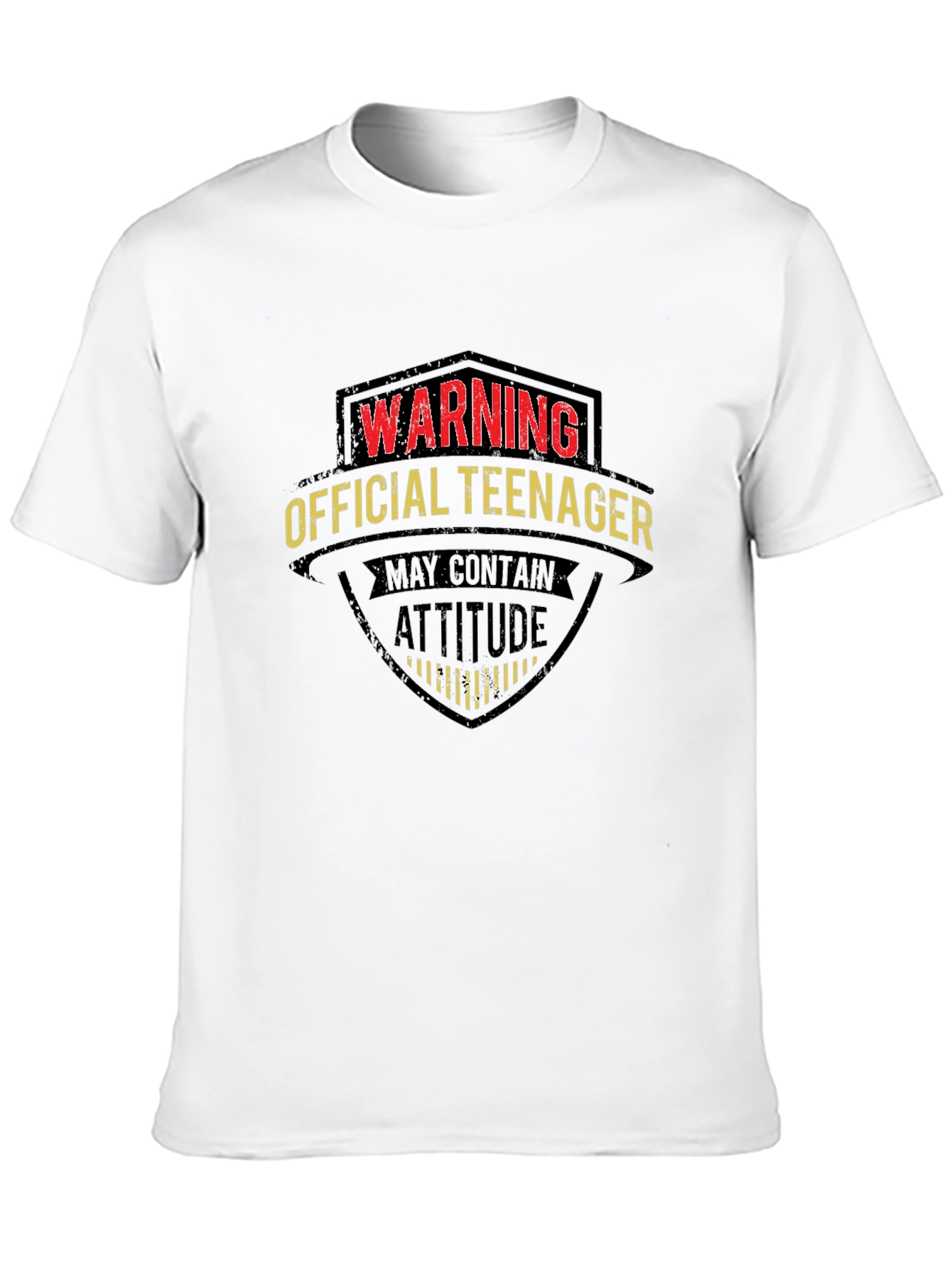Warning Official Teenager Black T-Shirt