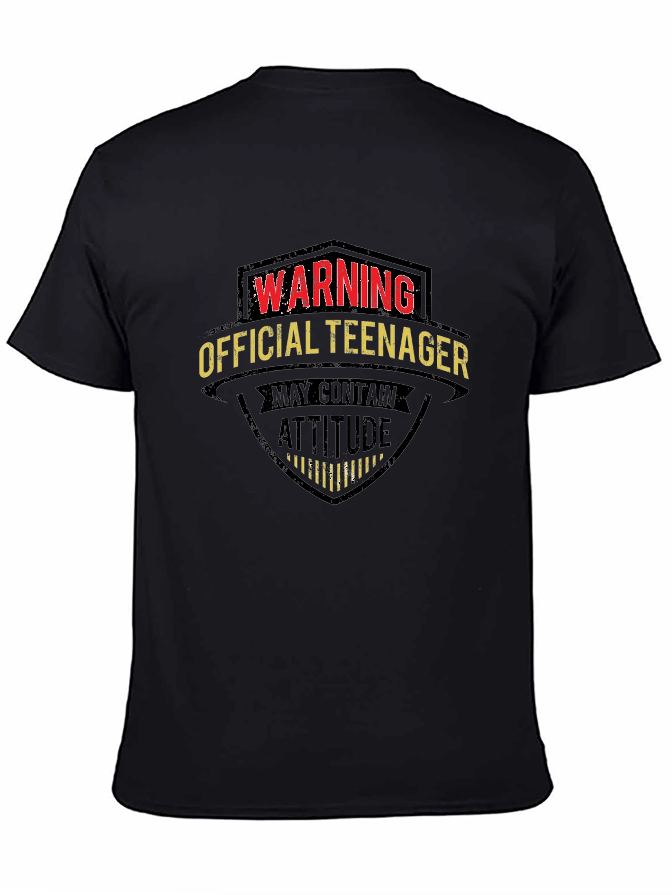 Warning Official Teenager Black T-Shirt