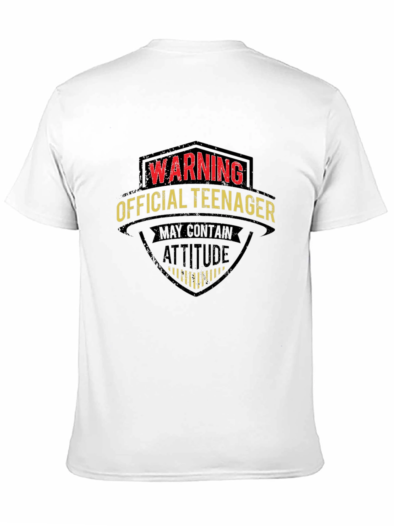 Warning Official Teenager Black T-Shirt