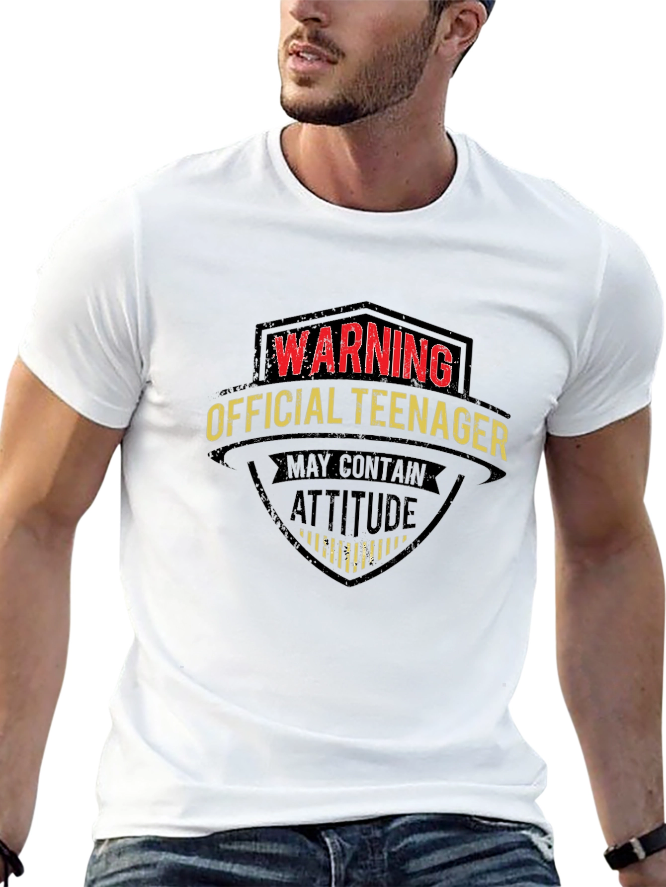 Warning Official Teenager Black T-Shirt