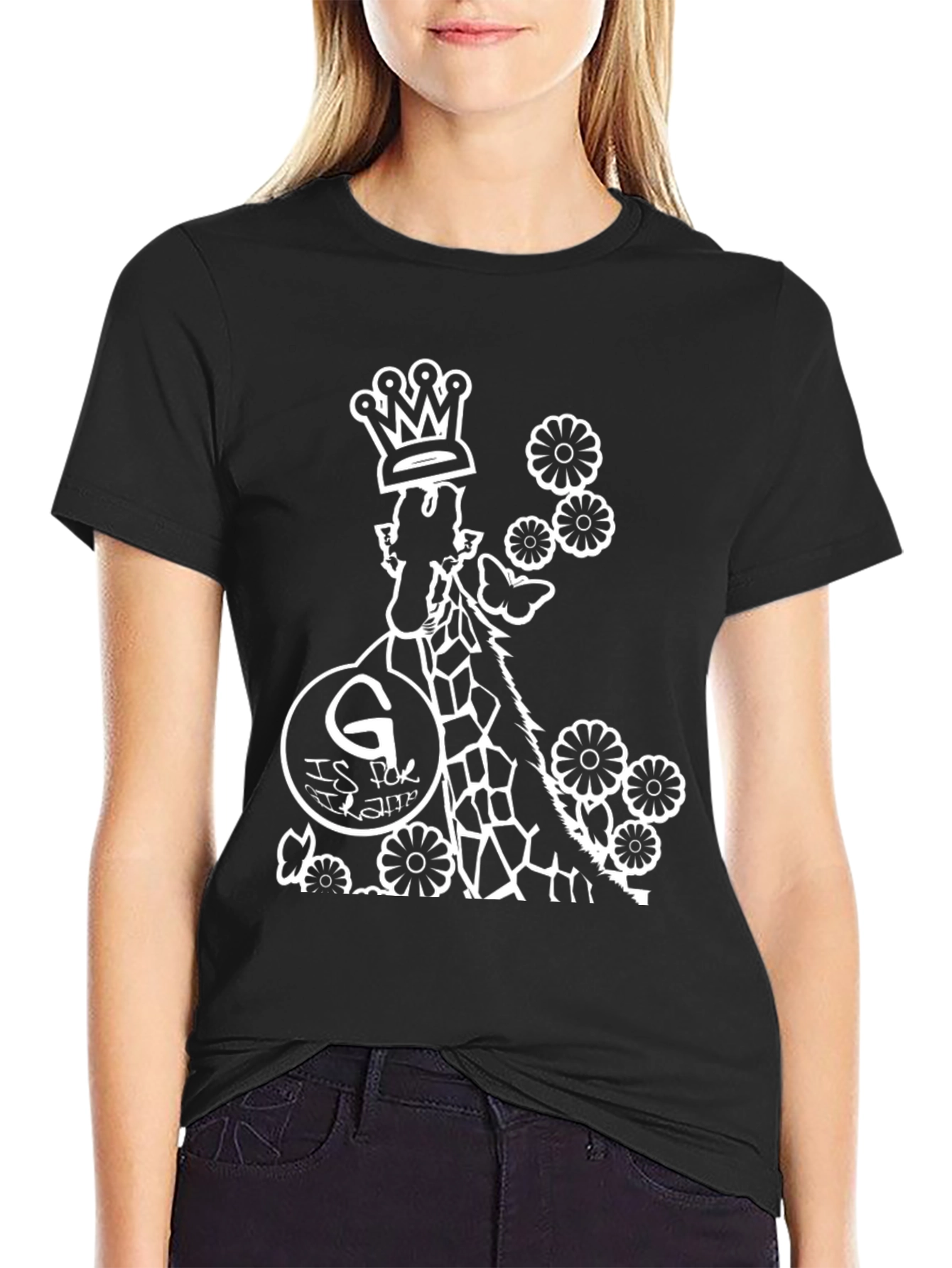 Giraffe G Initial Crowned T-Shirt