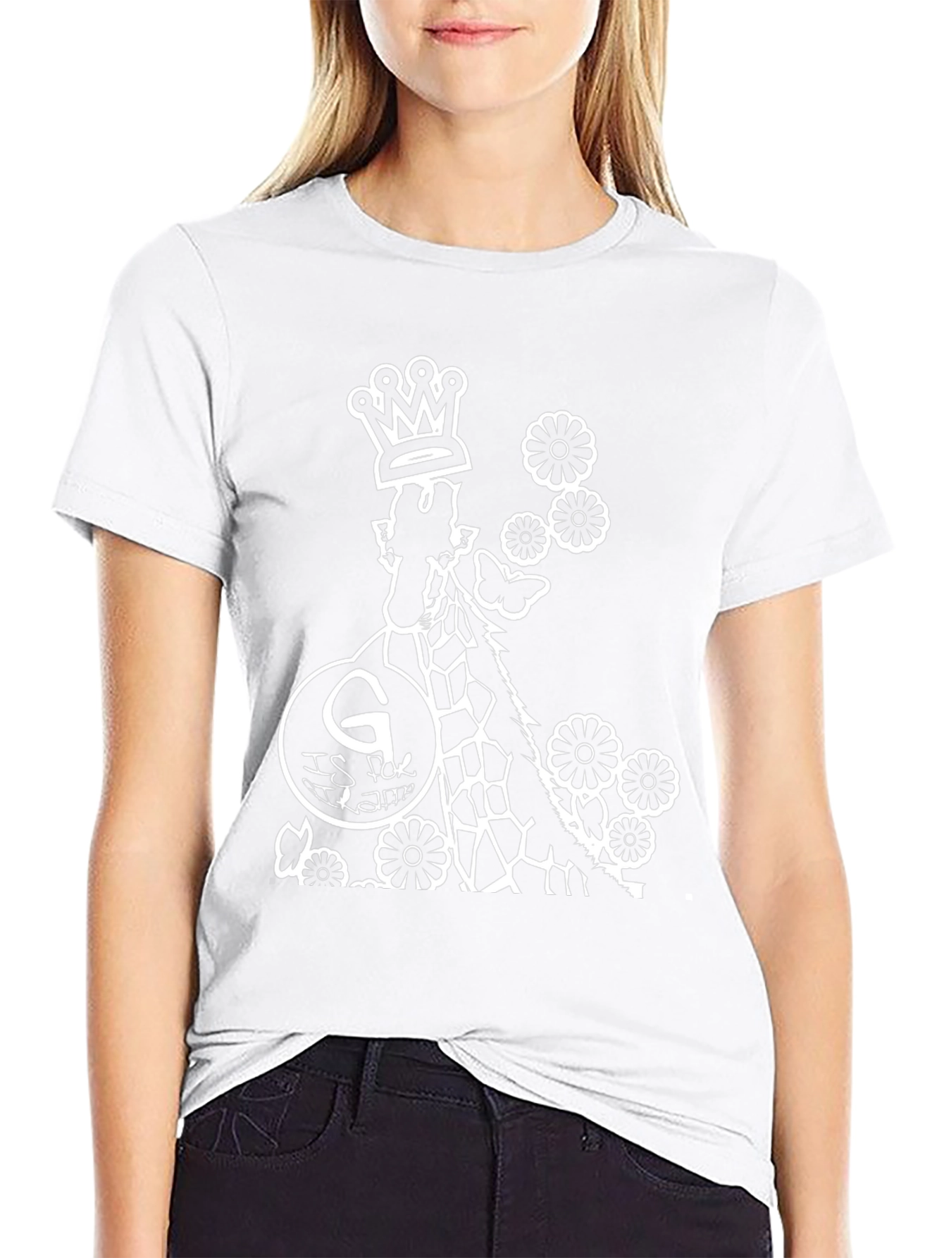 Giraffe G Initial Crowned T-Shirt