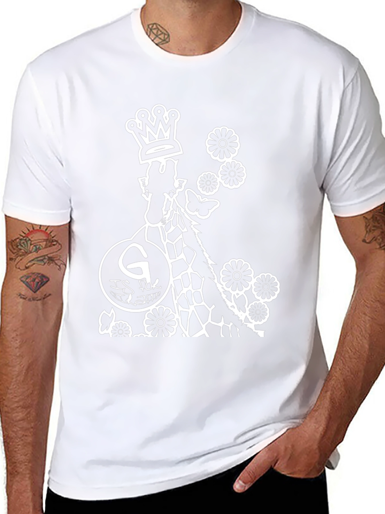 Giraffe G Initial Crowned T-Shirt