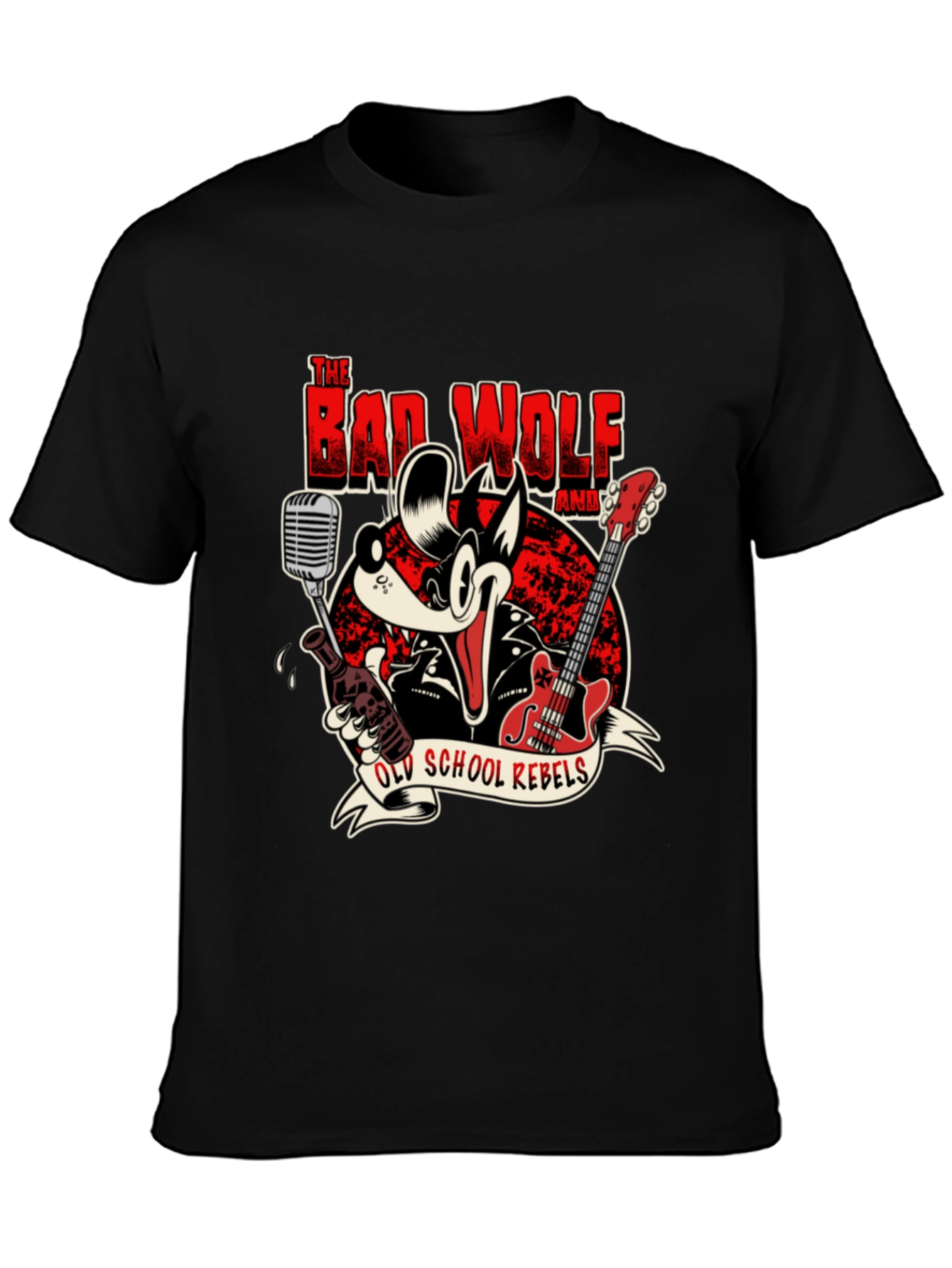 The Bad Wolf Band Old School Rebels Graphic T-Shirt