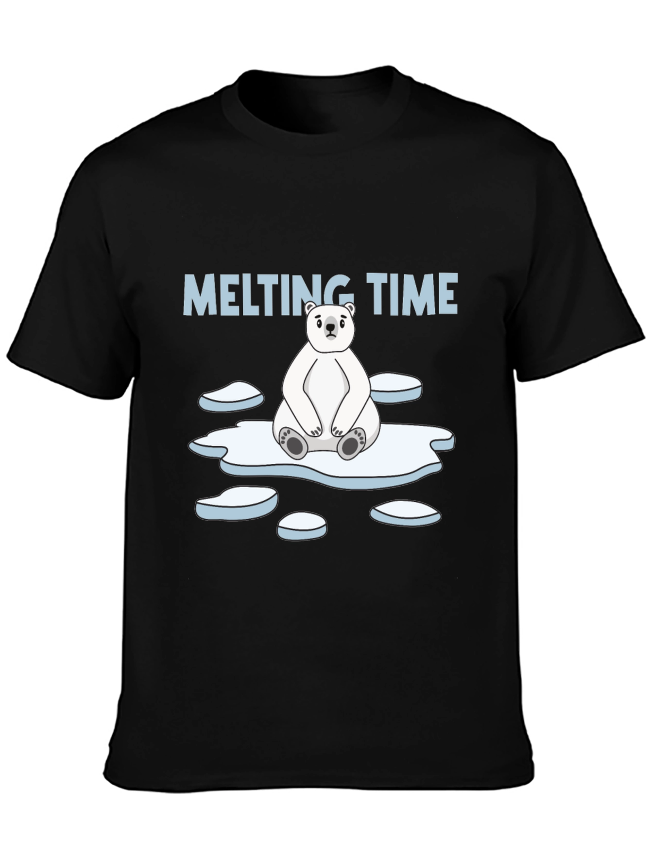 Melting Time Polar Bear Graphic T-Shirt