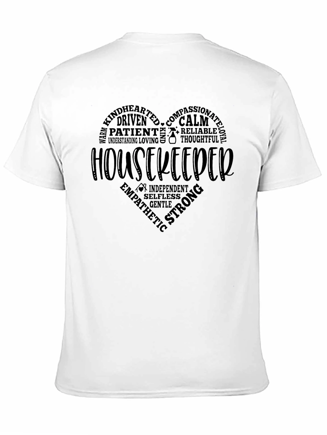 Housekeeper Heart Word Art T-Shirt