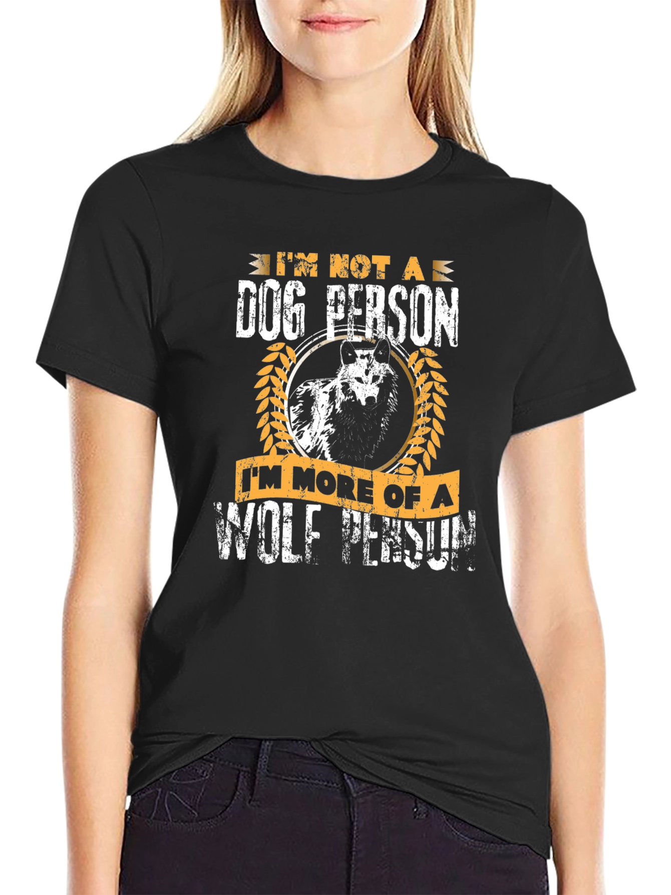 Wolf Person Tee - Black Graphic T-Shirt