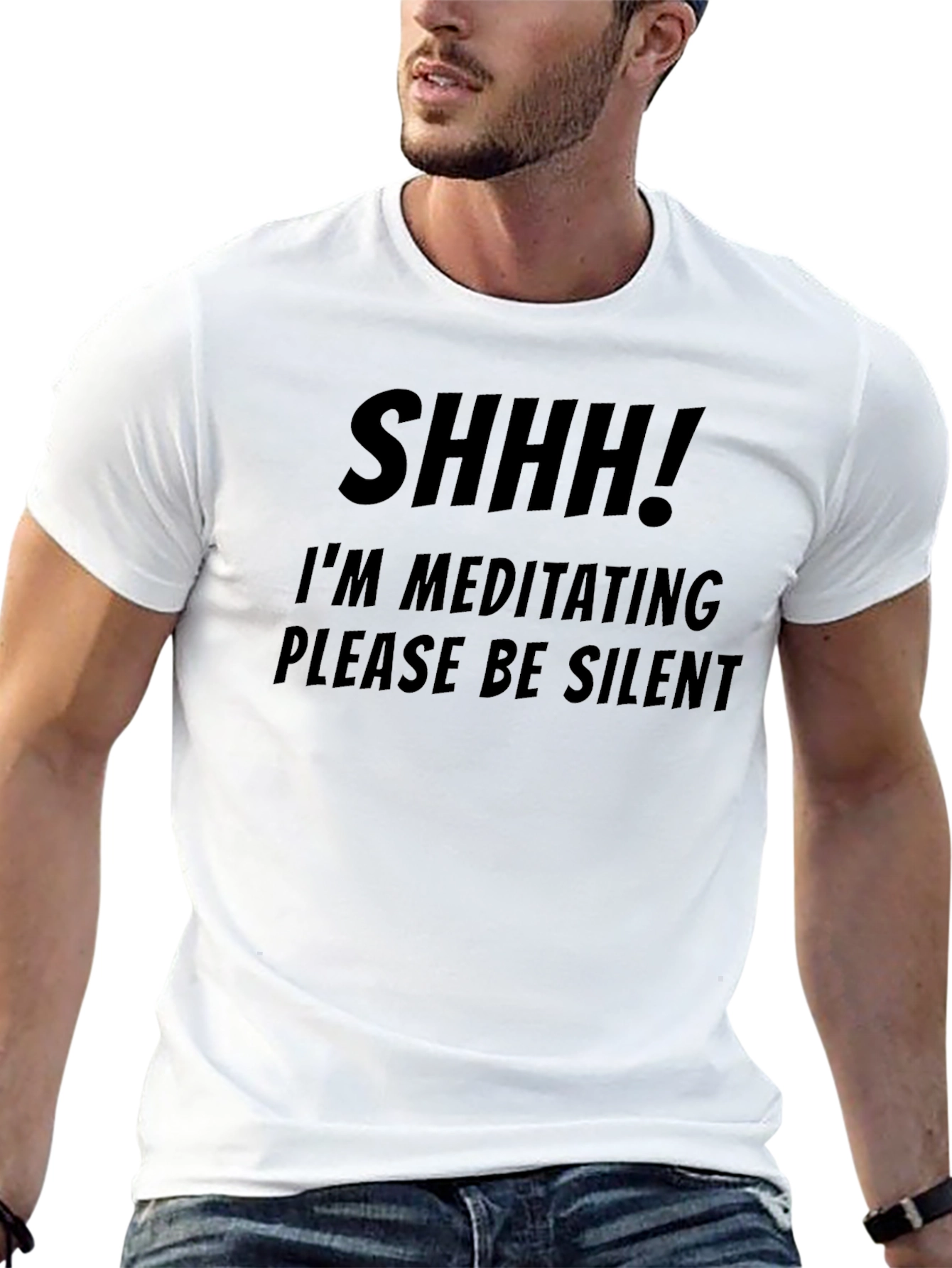 Shhh! Meditating Please Be Silent - Mens T-Shirt