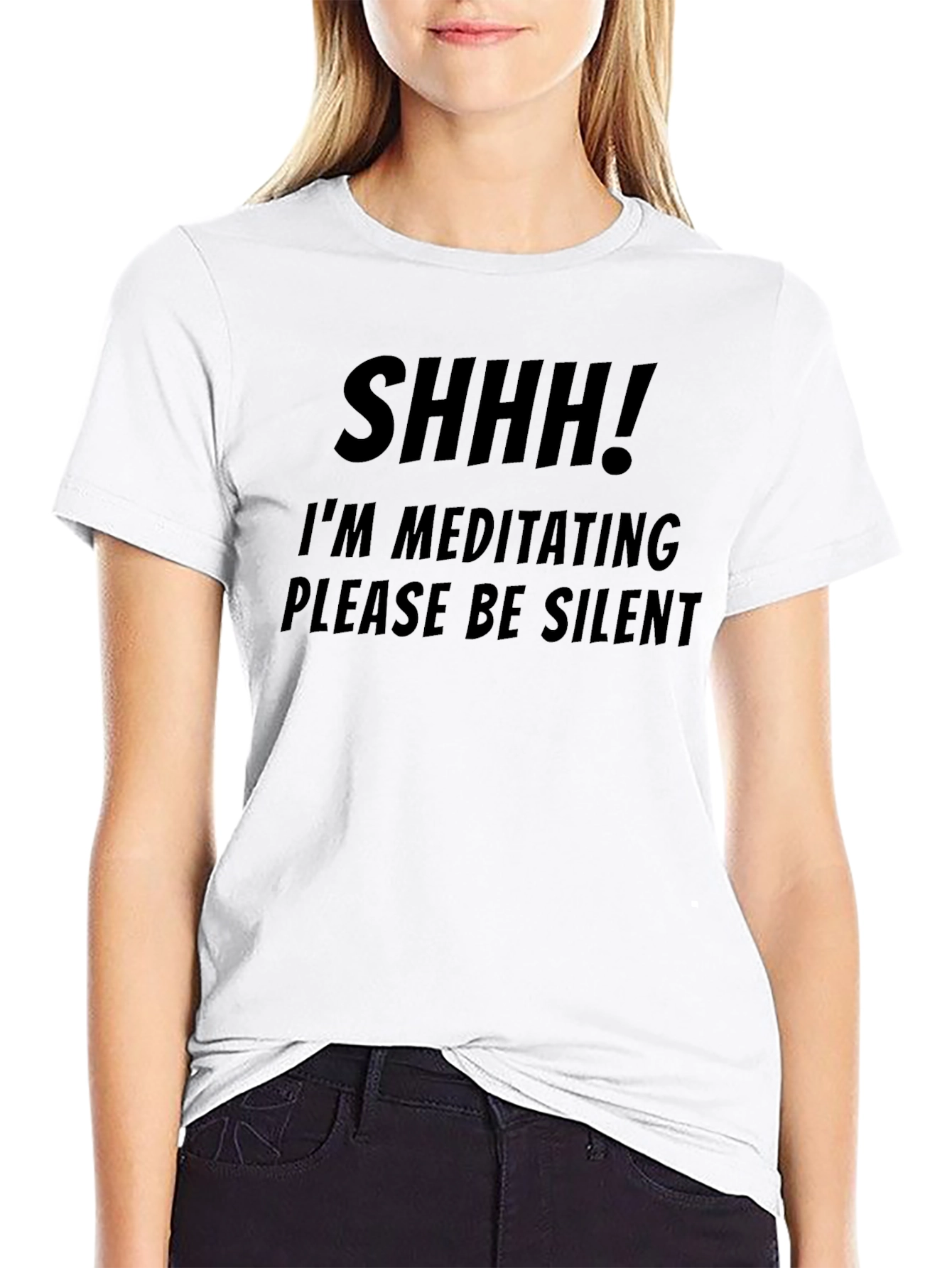 Shhh! Meditating Please Be Silent - Mens T-Shirt