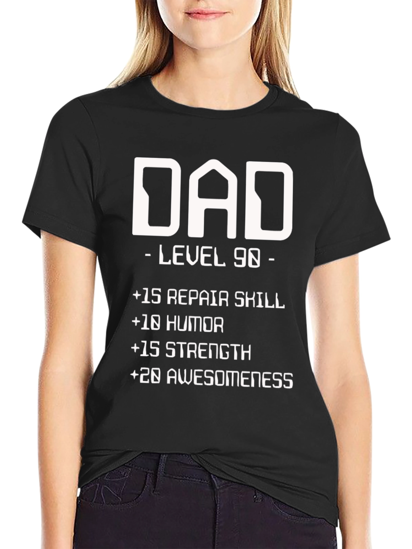 Dad Level 90 Funny Graphic T-Shirt