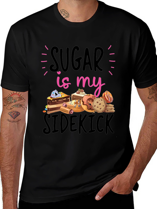 Sugar Is My Sidekick Black T-Shirt