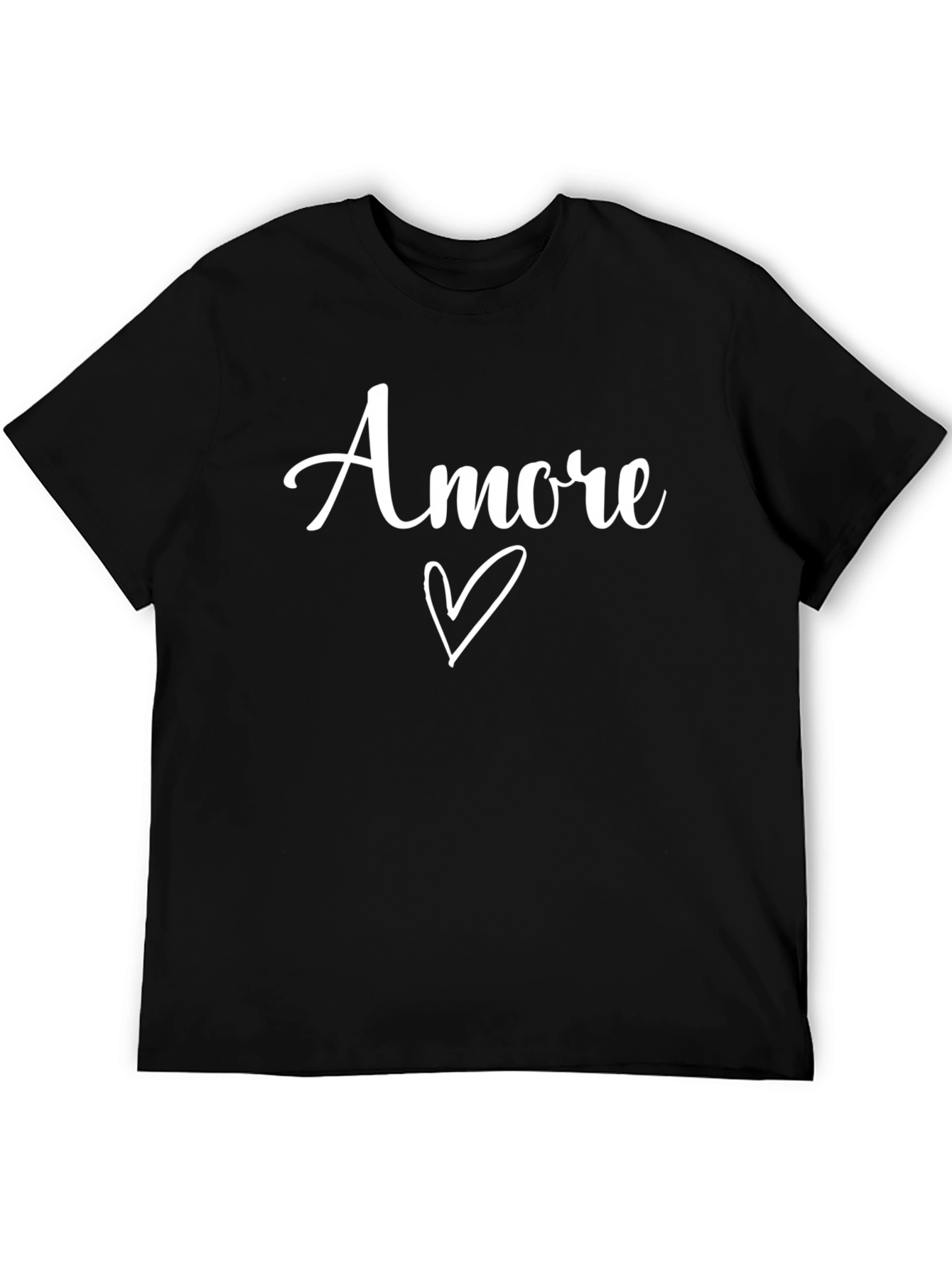 Amore Heart Graphic Tee - Black