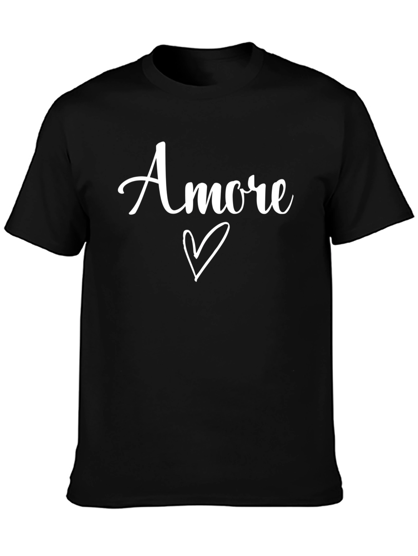 Amore Heart Graphic Tee - Black