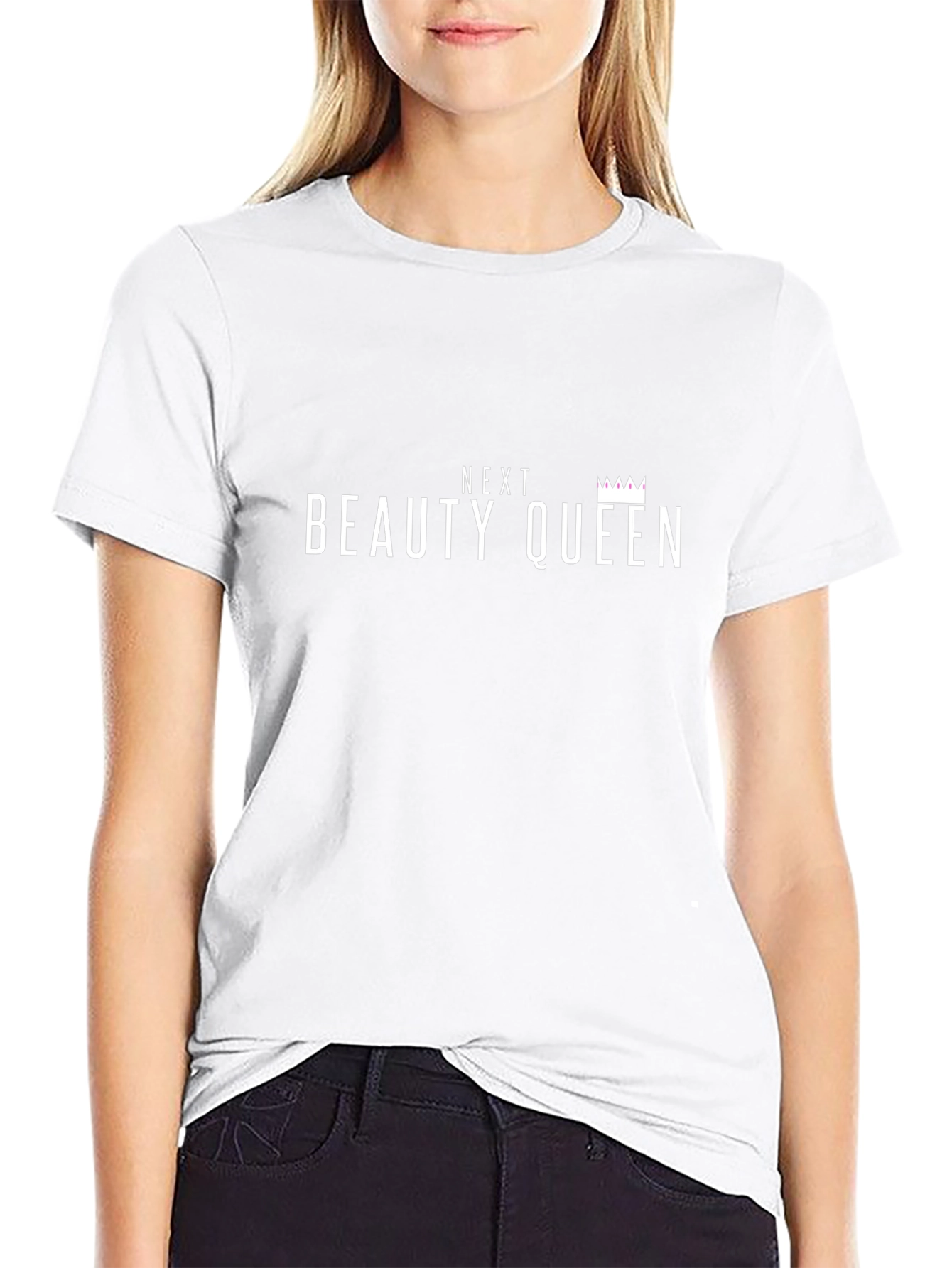 Next Beauty Queen Black Graphic Tee