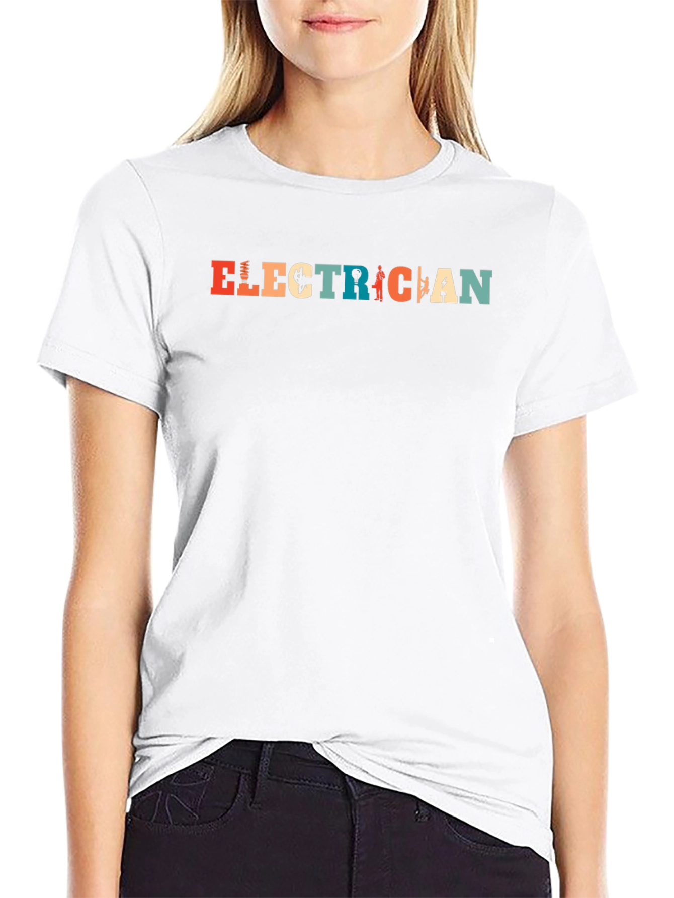 Electrician Retro Graphic Tee - Black