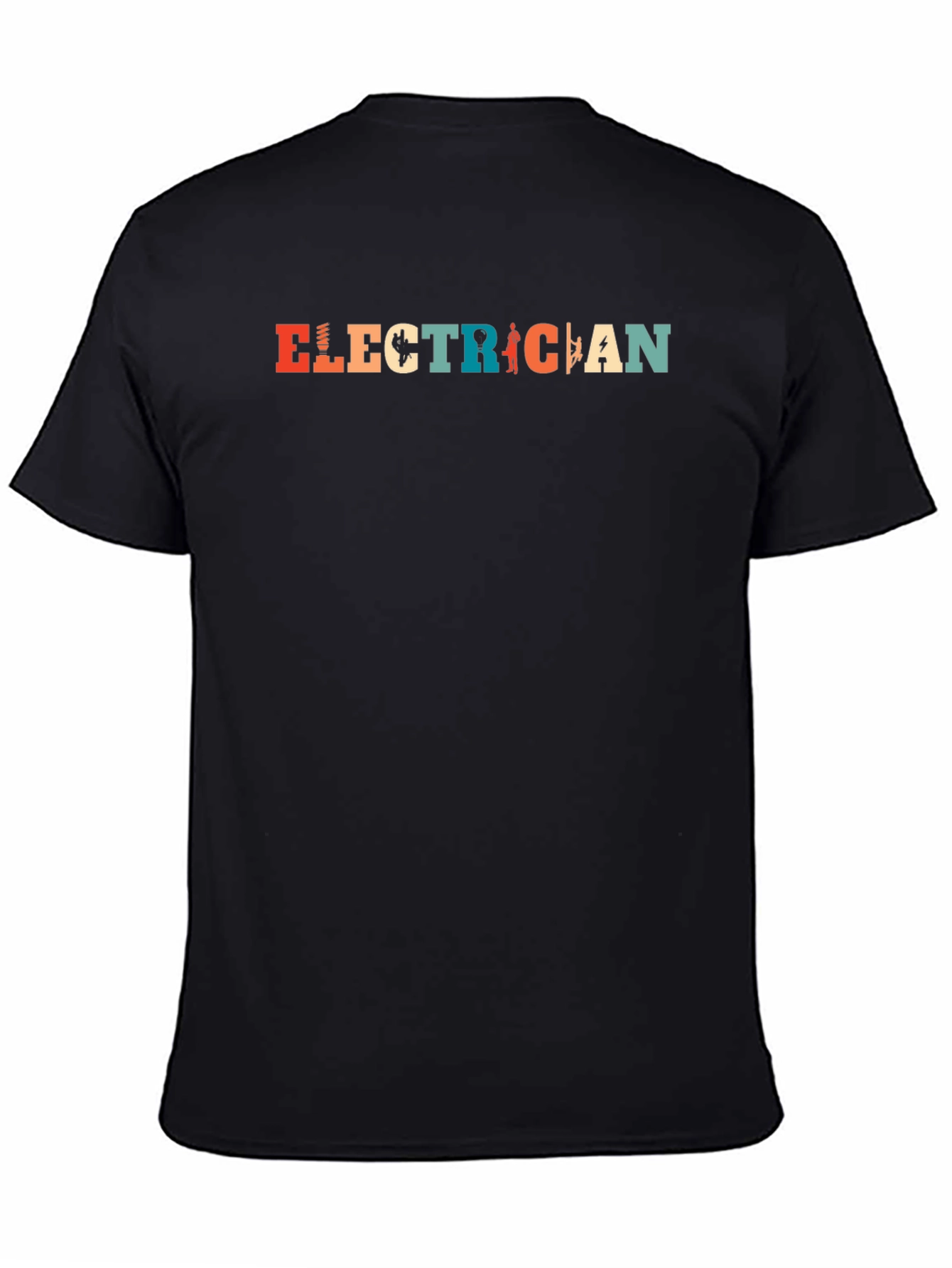 Electrician Retro Graphic Tee - Black