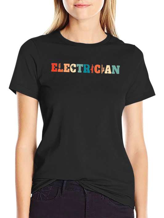 Electrician Retro Graphic Tee - Black