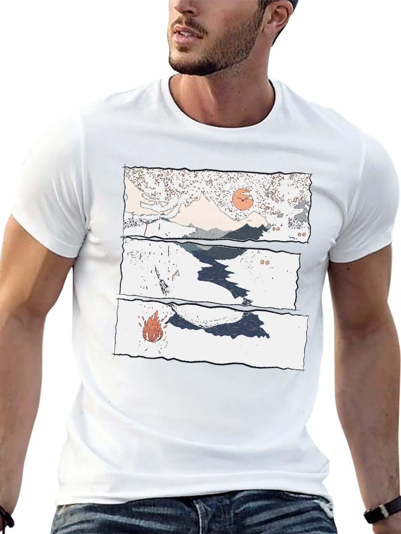 Abstract Landscape Graphic Tee