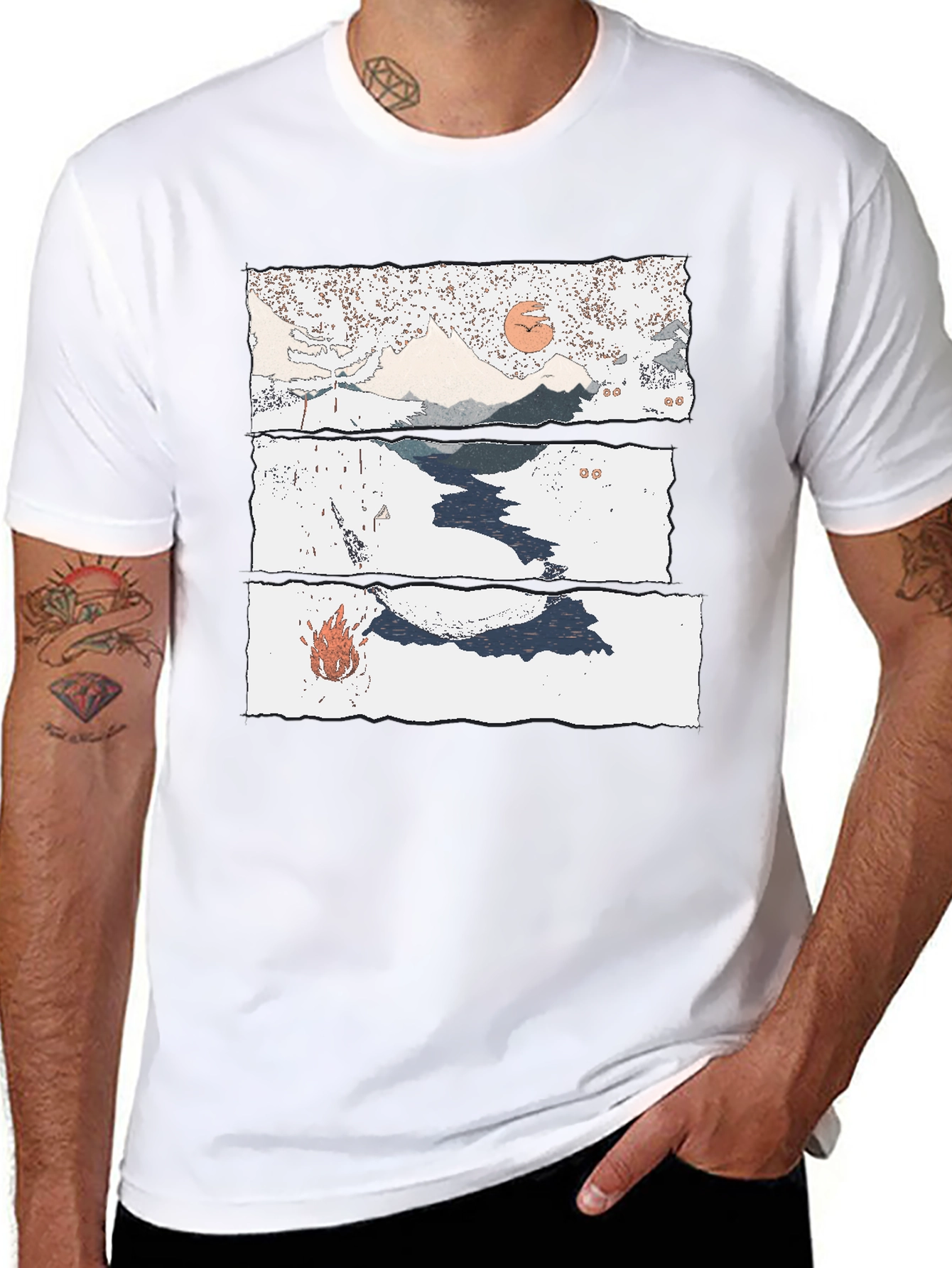 Abstract Landscape Graphic Tee