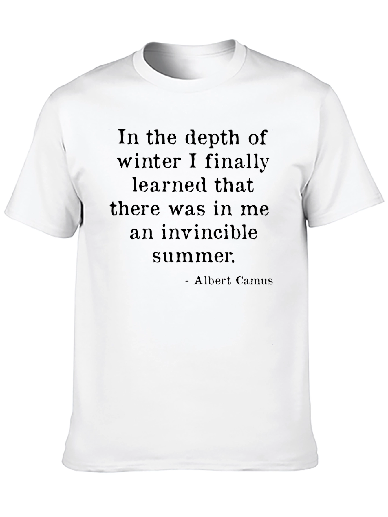 Invincible Summer Albert Camus Quote T-Shirt
