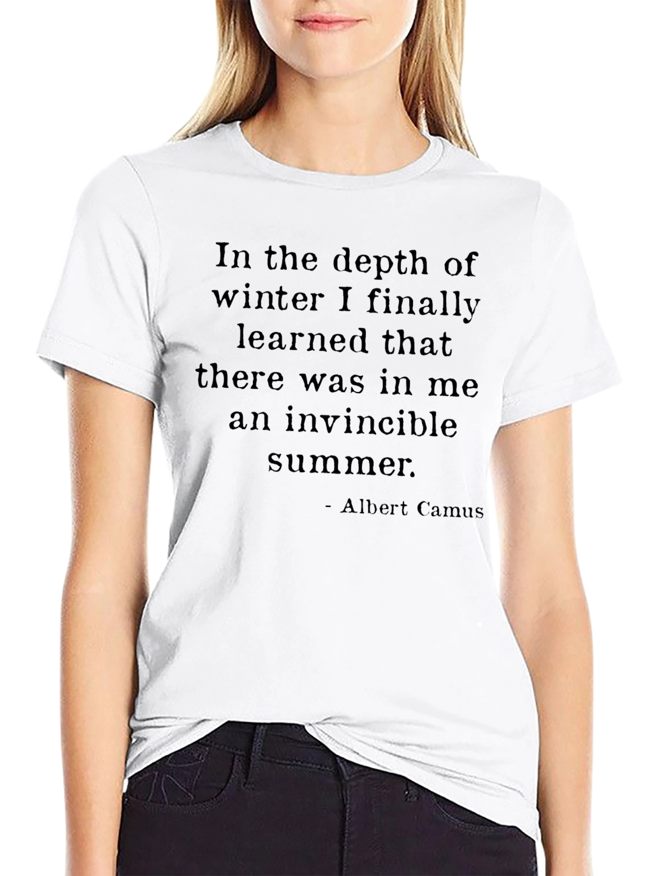 Invincible Summer Albert Camus Quote T-Shirt
