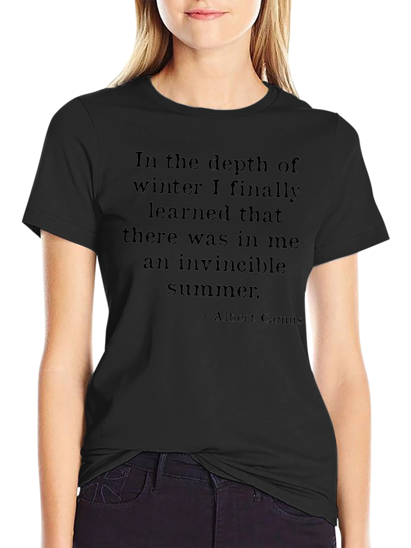 Invincible Summer Albert Camus Quote T-Shirt