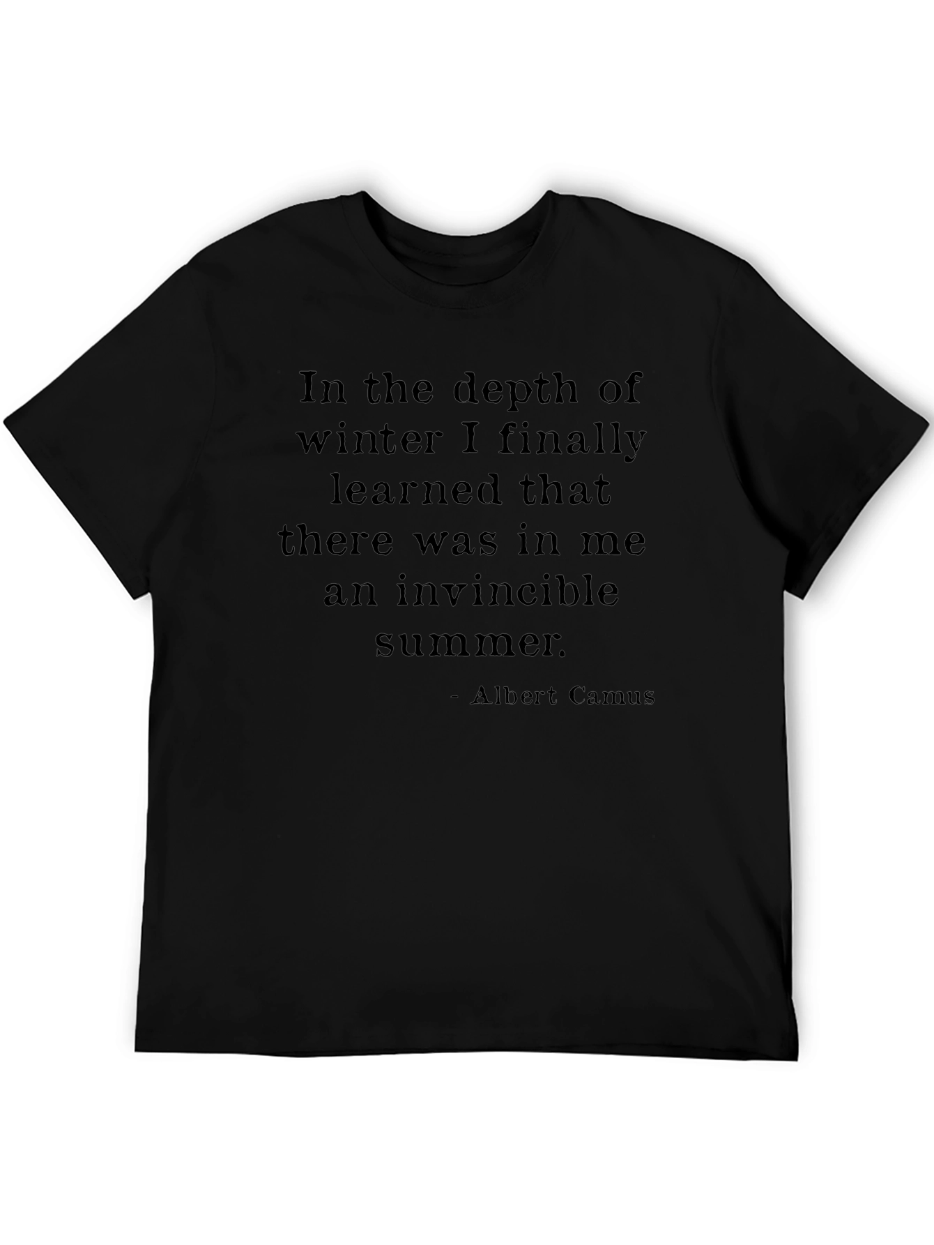 Invincible Summer Albert Camus Quote T-Shirt