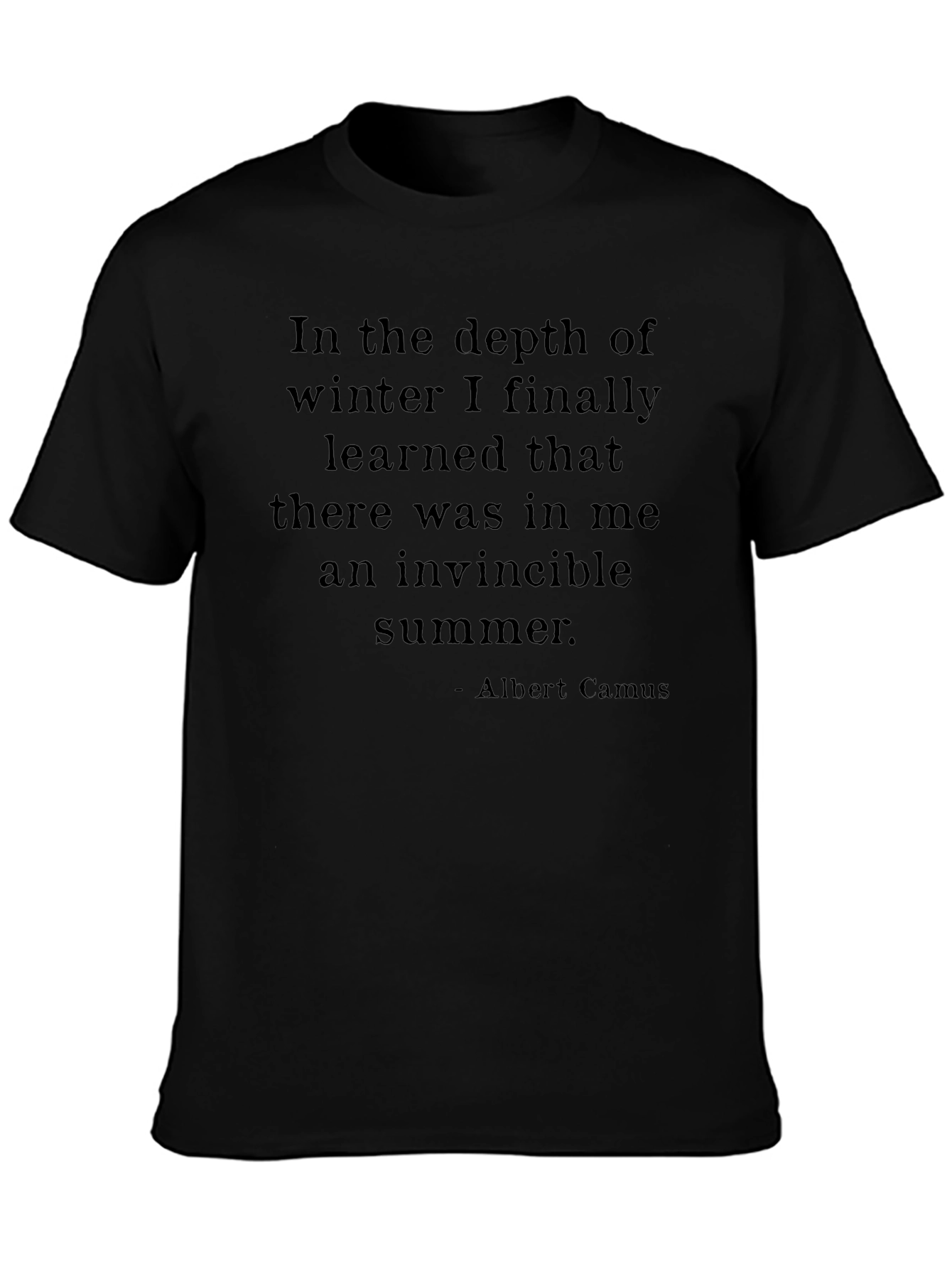 Invincible Summer Albert Camus Quote T-Shirt