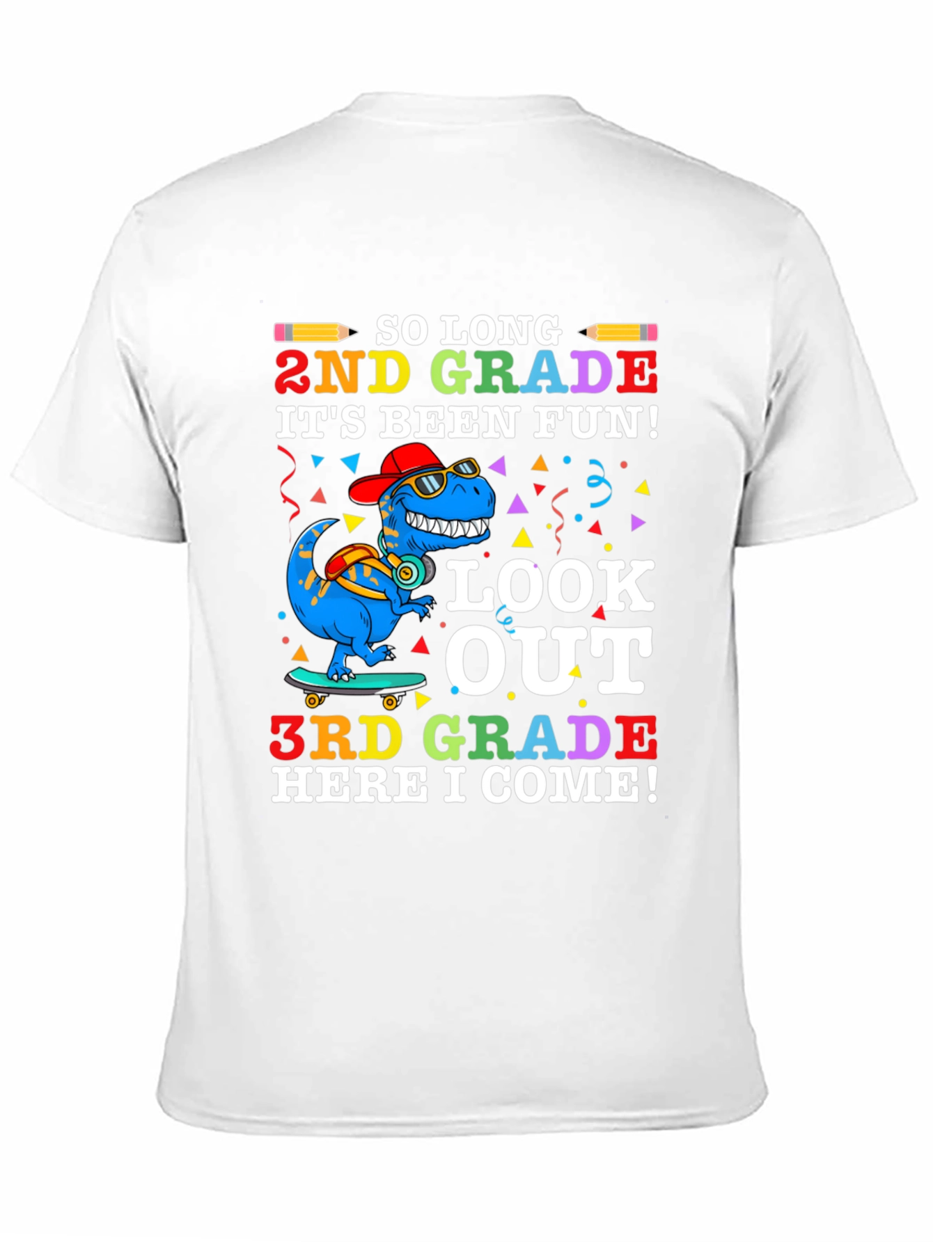 So Long 2nd Grade T-Shirt - Dinosaur Graduation Tee
