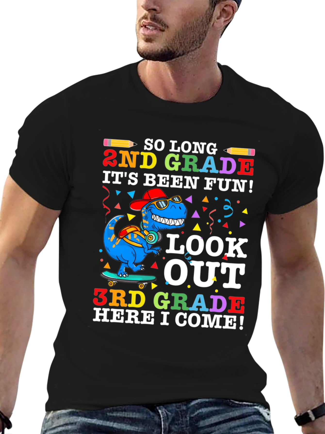 So Long 2nd Grade T-Shirt - Dinosaur Graduation Tee
