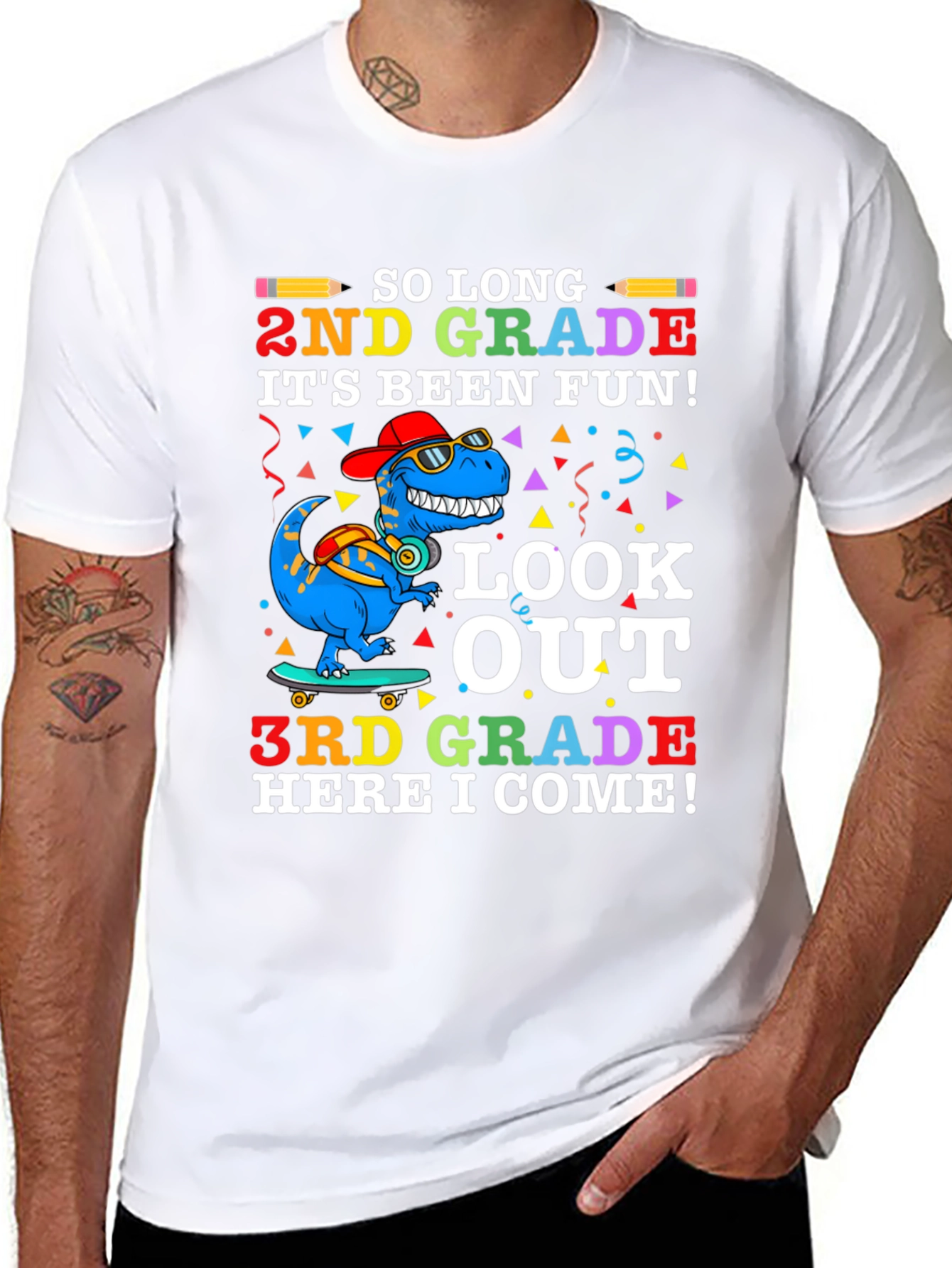 So Long 2nd Grade T-Shirt - Dinosaur Graduation Tee