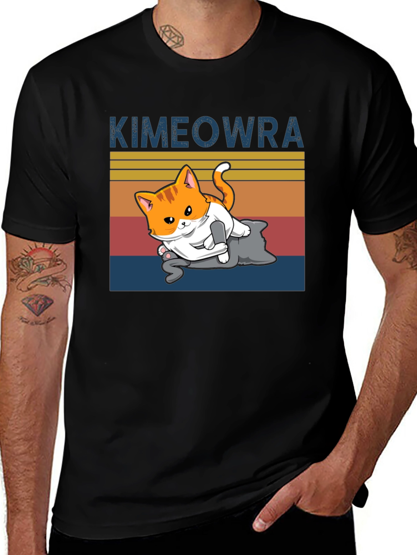 Kimeowra Funny Cat Jiu Jitsu T-Shirt