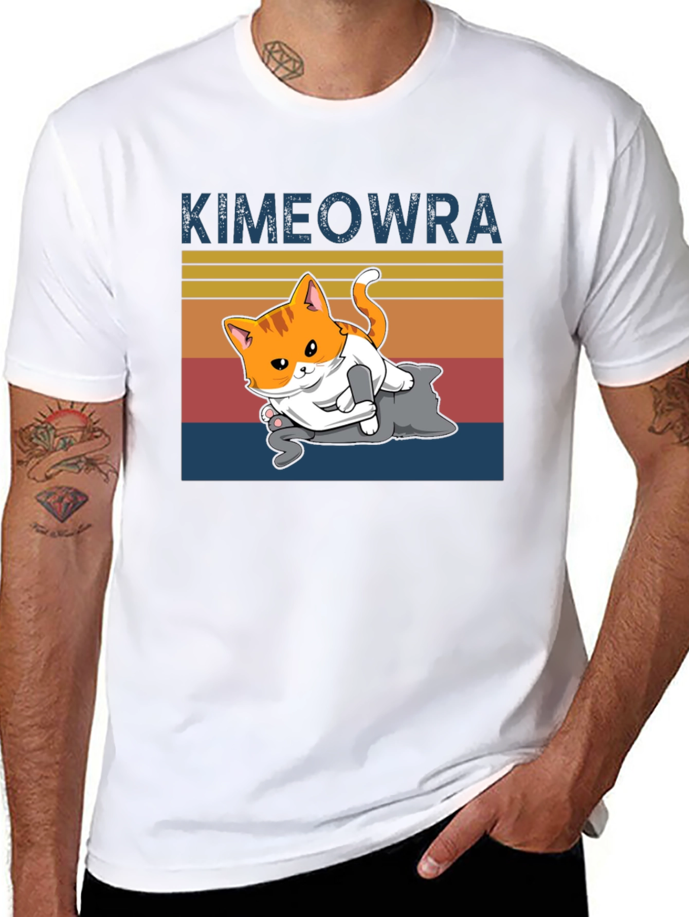 Kimeowra Funny Cat Jiu Jitsu T-Shirt