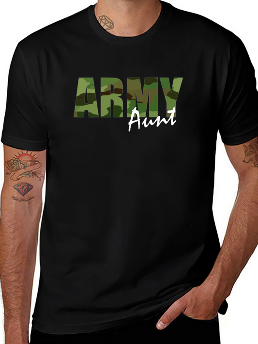 Army Aunt Camo T-Shirt - Military Family Pride Tee