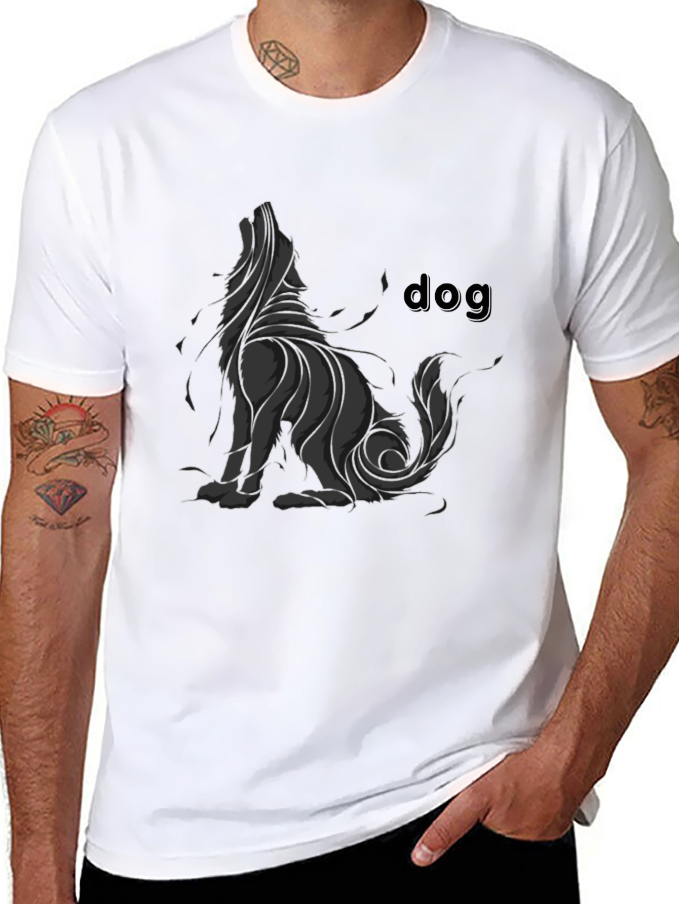 Black Dog Graphic T-Shirt