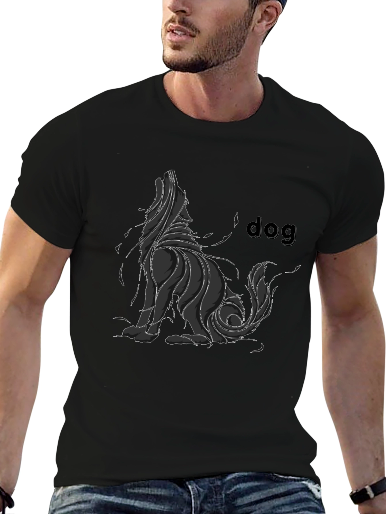 Black Dog Graphic T-Shirt