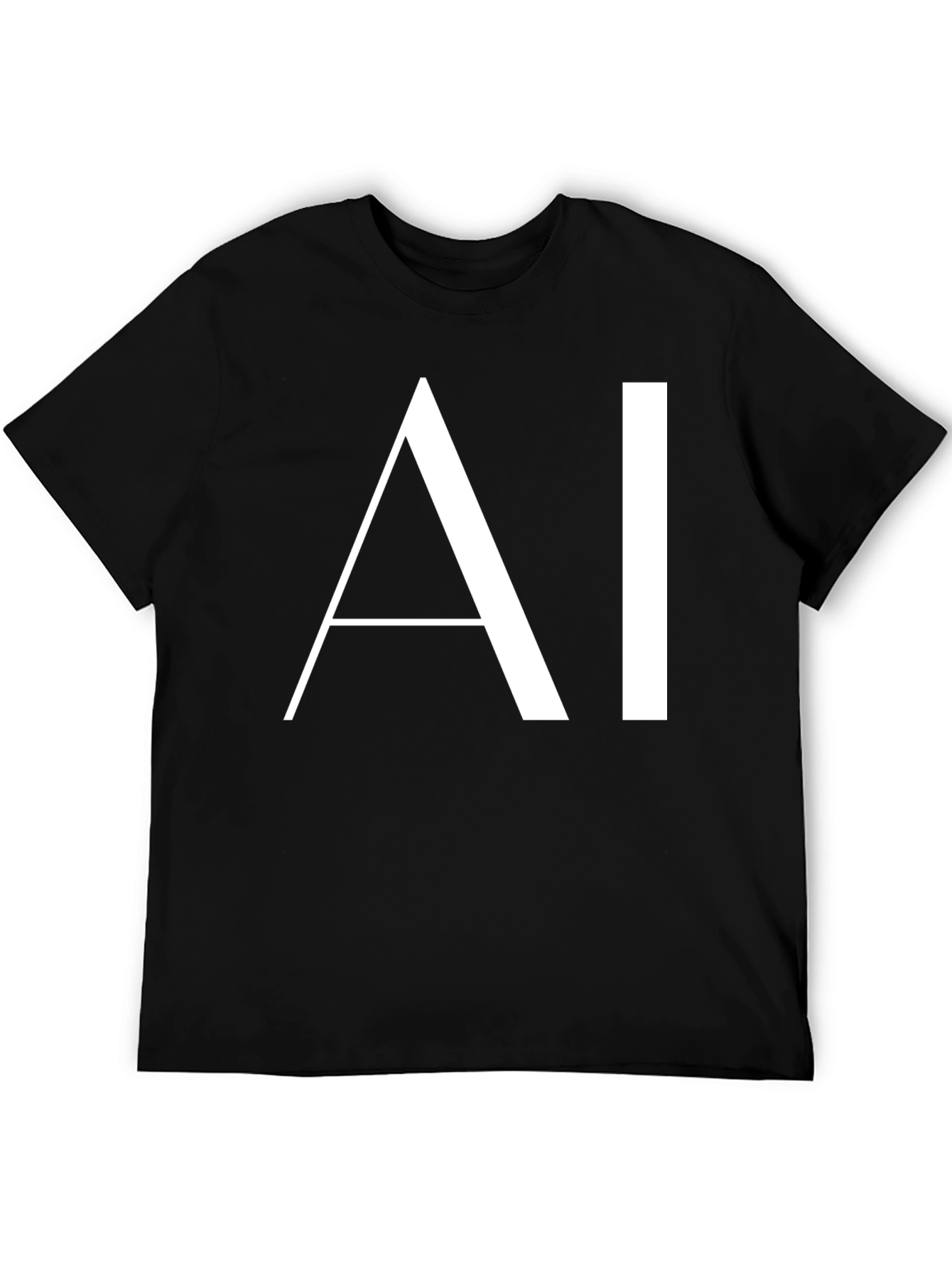 AI Graphic Tee - Modern Black T-Shirt