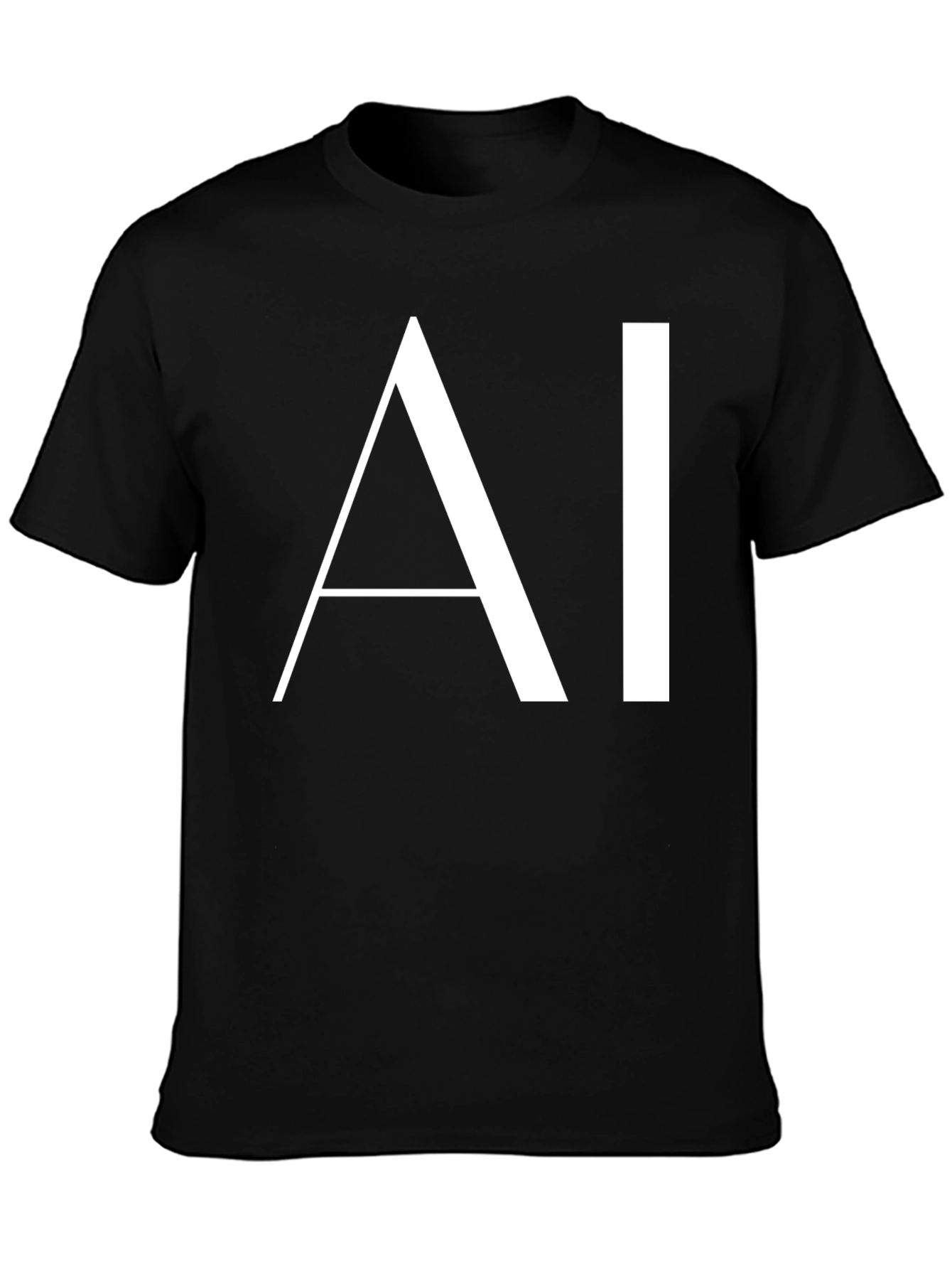 AI Graphic Tee - Modern Black T-Shirt