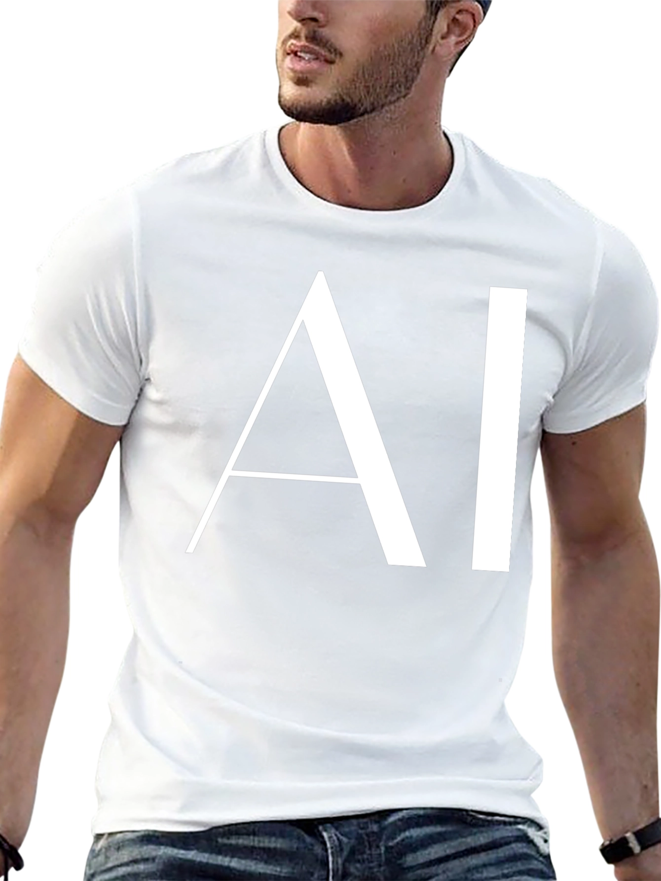AI Graphic Tee - Modern Black T-Shirt