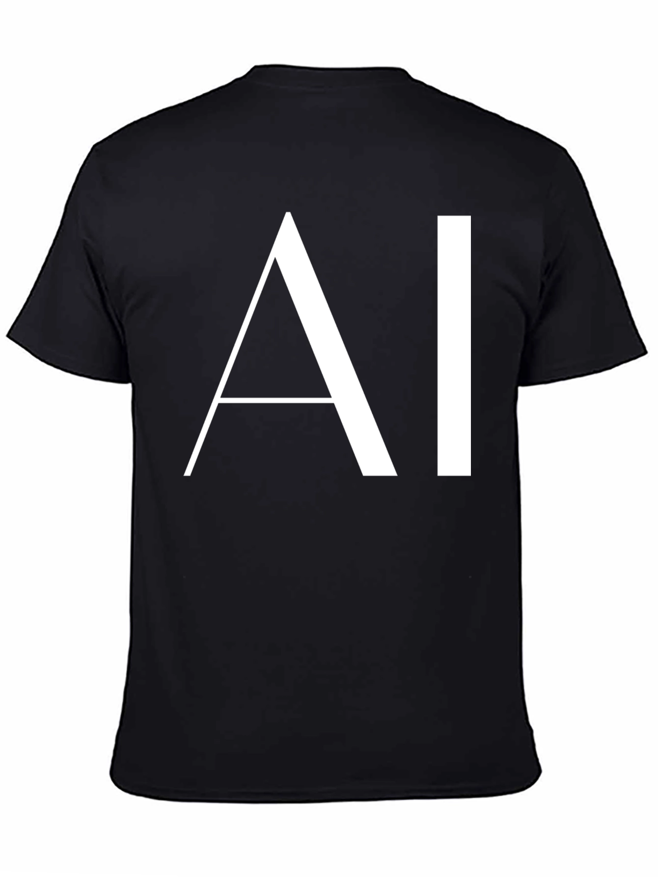 AI Graphic Tee - Modern Black T-Shirt