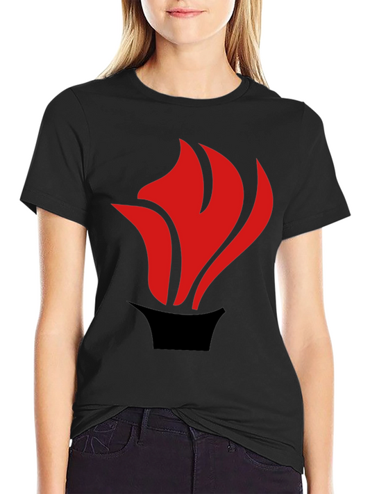 Flame Graphic Tee - Black Casual Style
