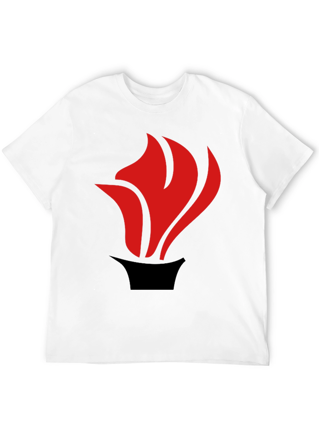 Flame Graphic Tee - Black Casual Style