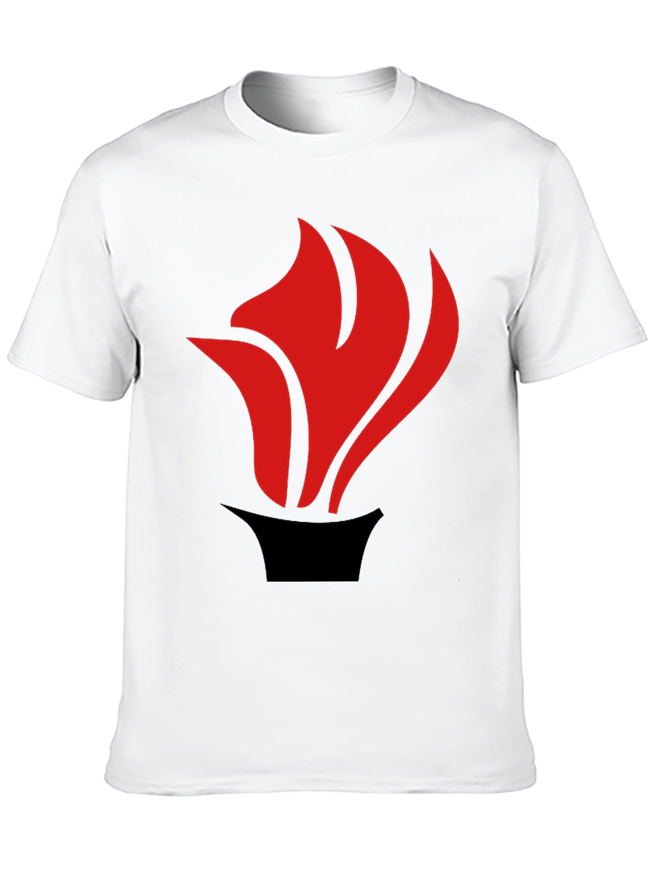 Flame Graphic Tee - Black Casual Style