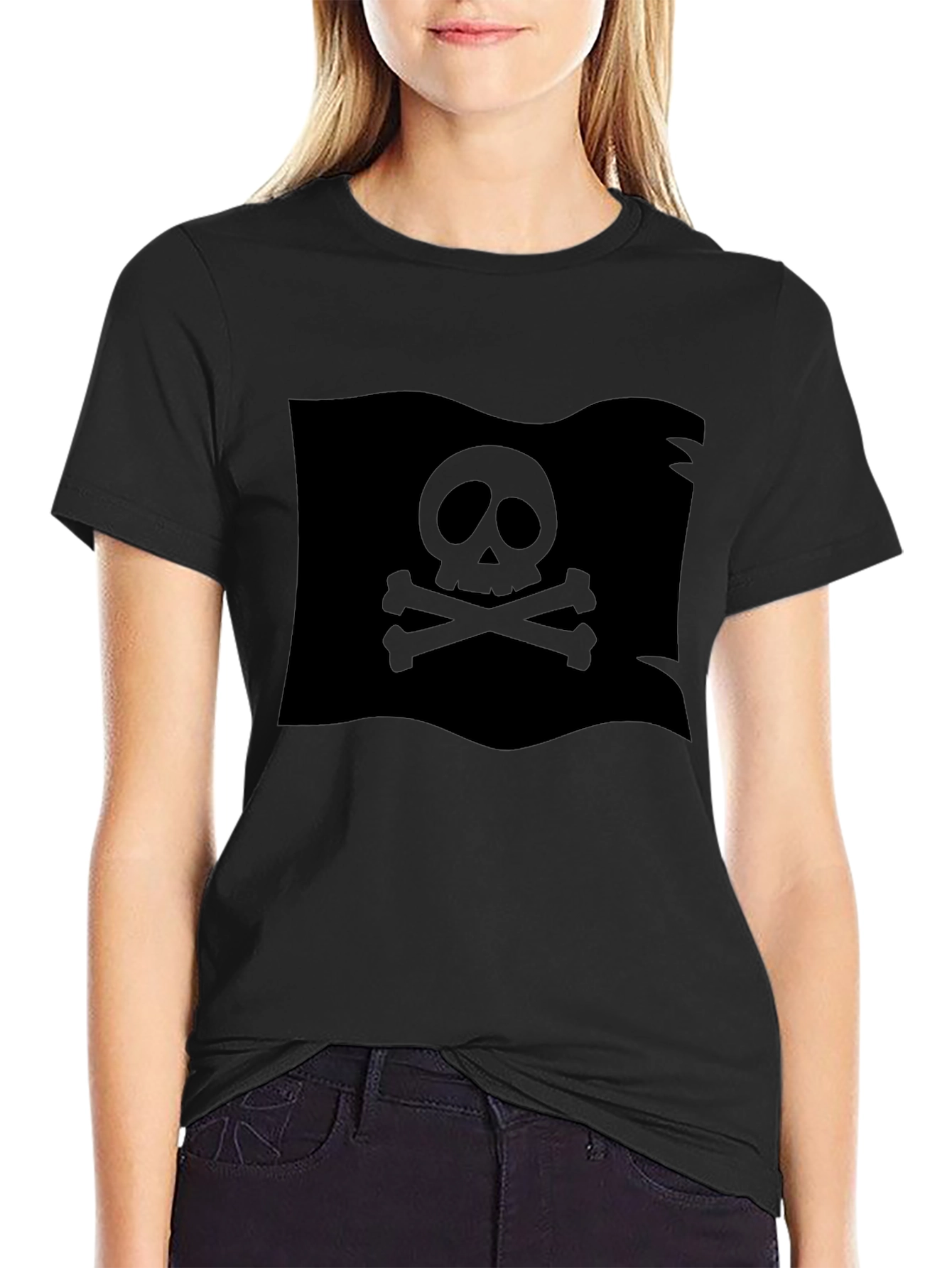 Black Pirate Flag Skull T-Shirt