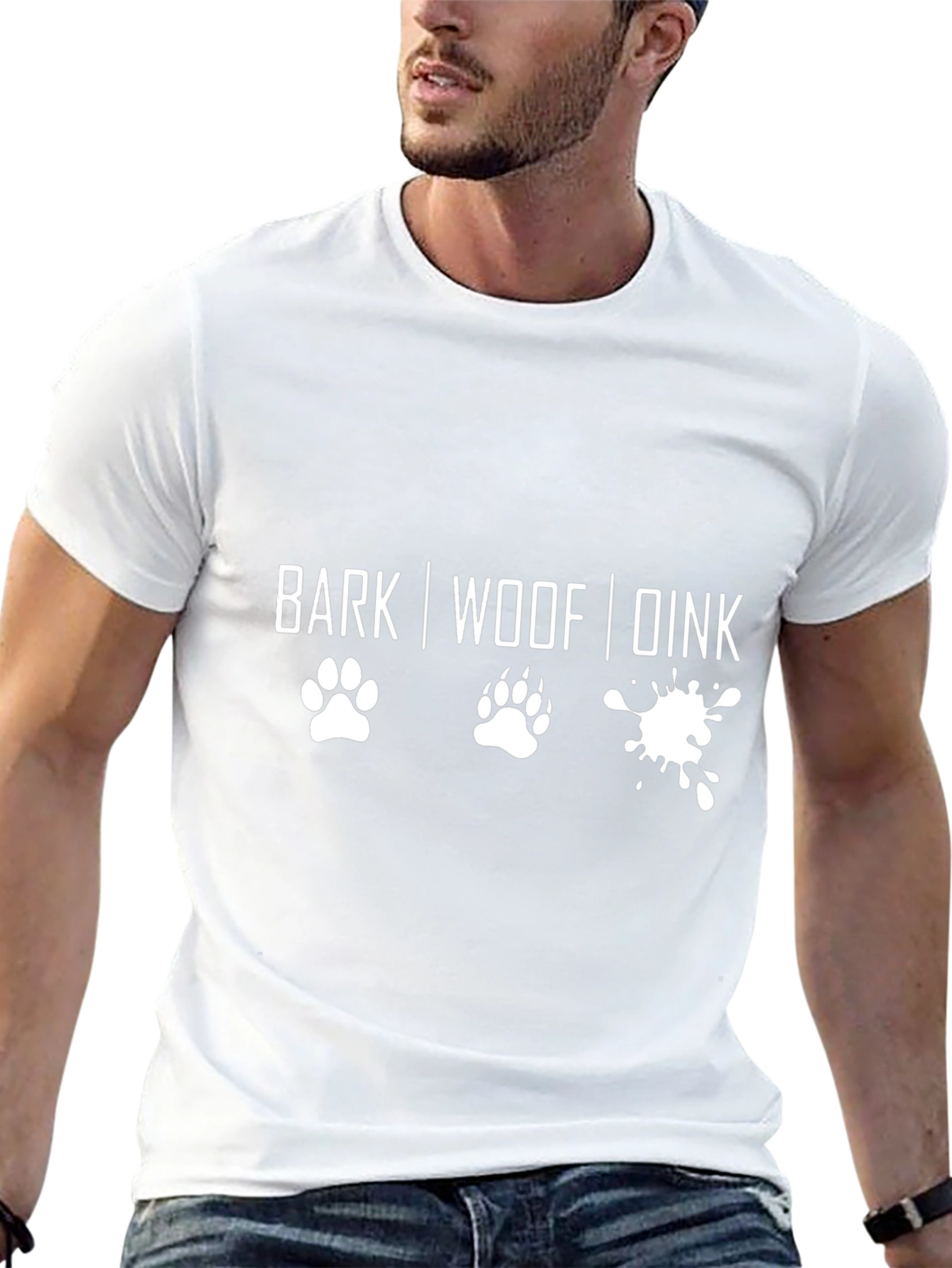 Dog Lover T-Shirt - Funny BARK WOOF DINK Design