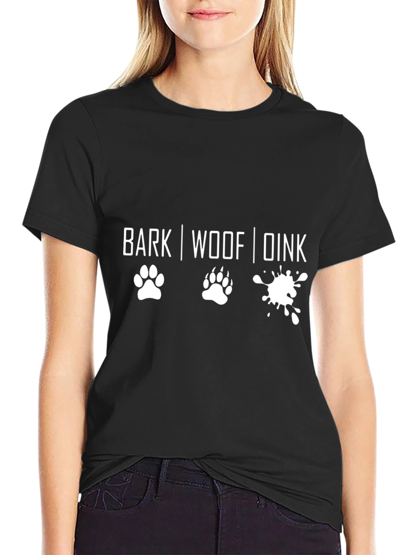Dog Lover T-Shirt - Funny BARK WOOF DINK Design