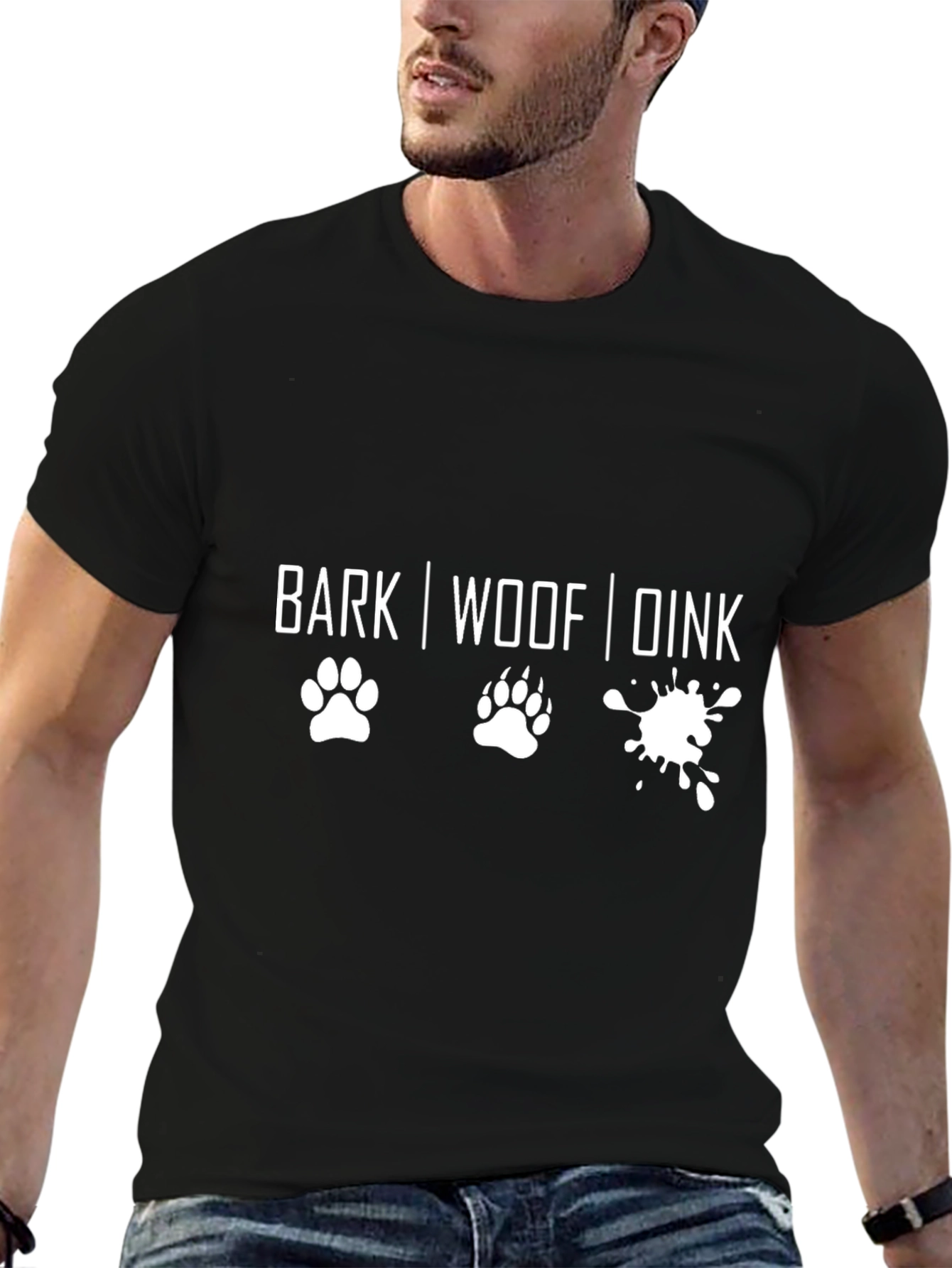 Dog Lover T-Shirt - Funny BARK WOOF DINK Design